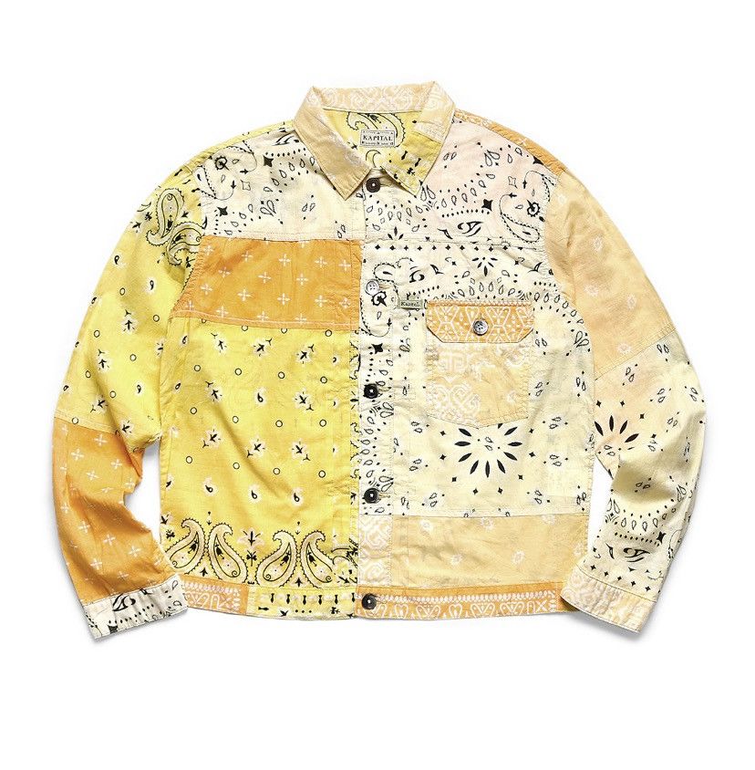 image of Kapital Bandana 1St Jacket Size 3 in Yellow, Men's