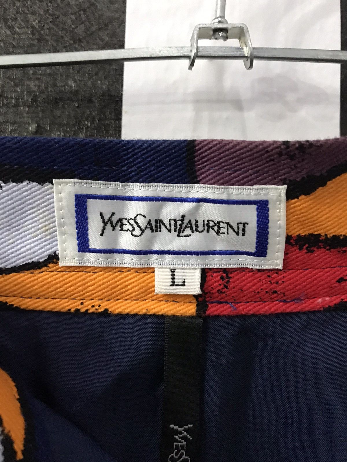 Hedi Slimane × Yves Saint Laurent Yves Saint Laurent Tribal Colourful High Waist Women Pants Size 26" / US 2 / IT 38 - 11 Thumbnail