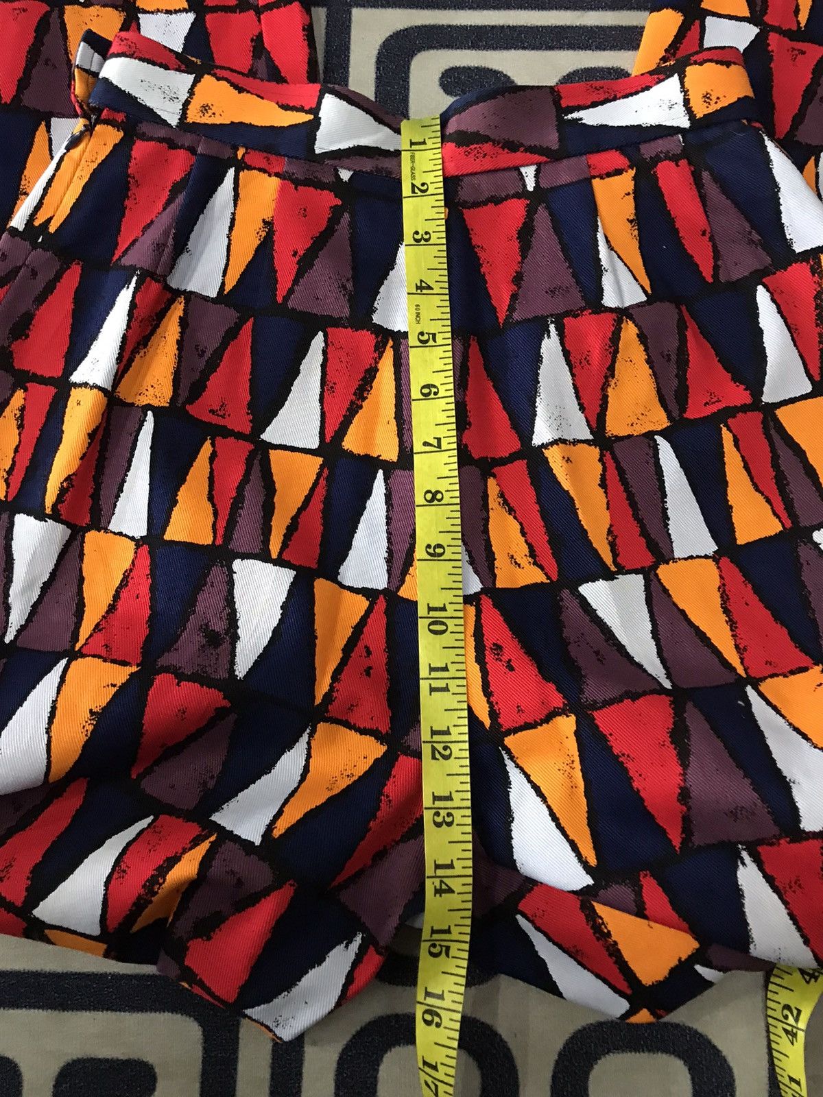 Hedi Slimane × Yves Saint Laurent Yves Saint Laurent Tribal Colourful High Waist Women Pants Size 26" / US 2 / IT 38 - 19 Thumbnail