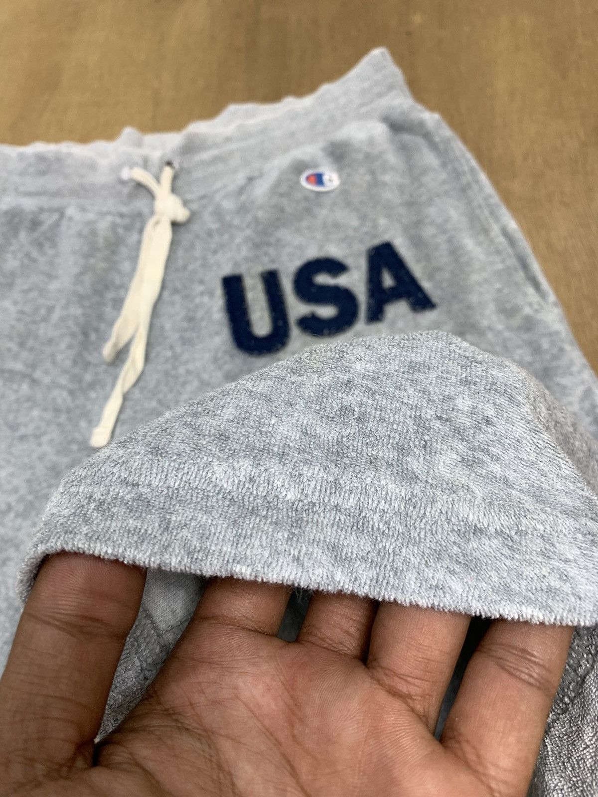 Champion × Japanese Brand CHAMPION USA Spellout Big Logo Summer Surf Sweat Short Pant Size US 29 - 7 Thumbnail