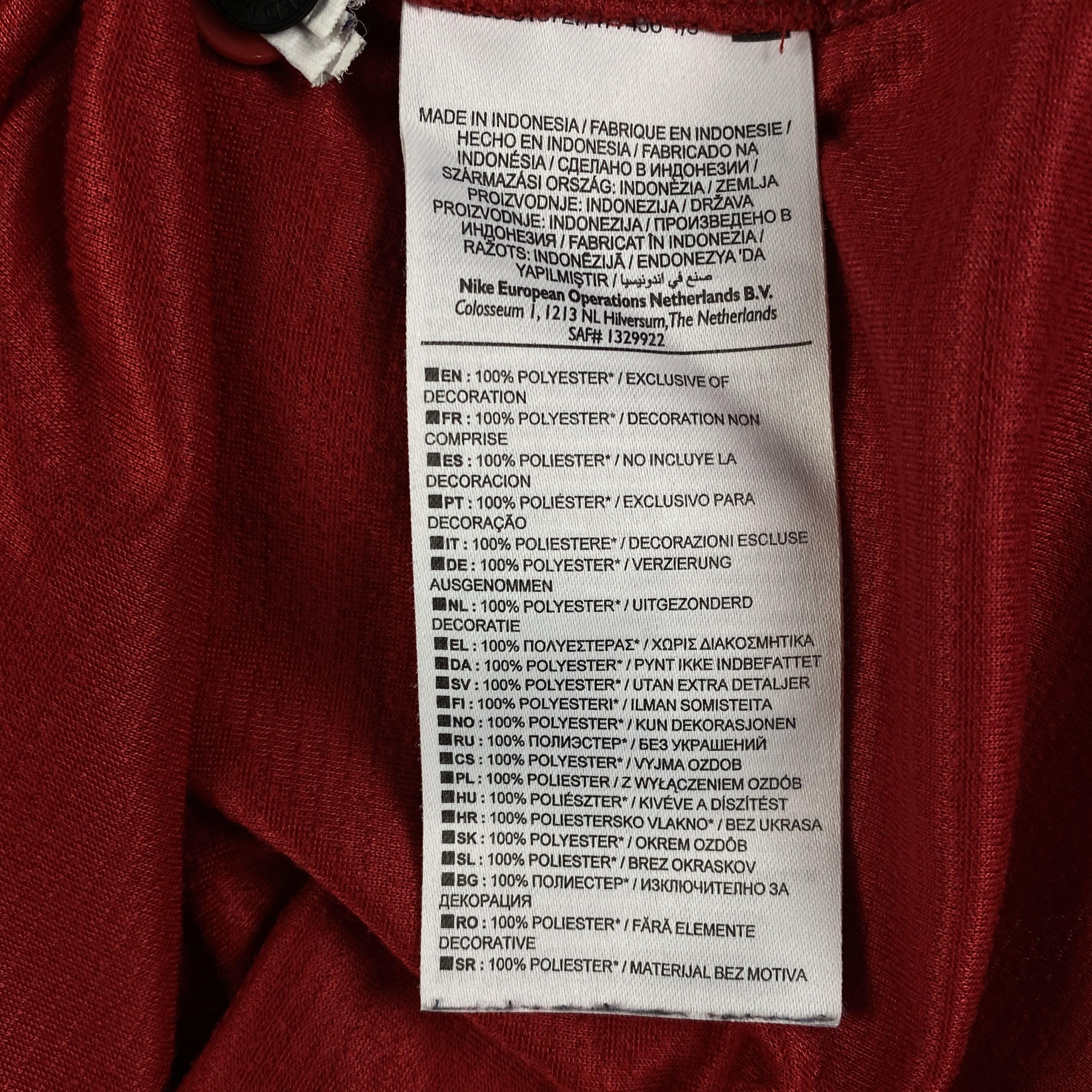 Nike Mens Football Shirt Manchester United Nike AON 2013 Size L Size US L / EU 52-54 / 3 - 6 Thumbnail