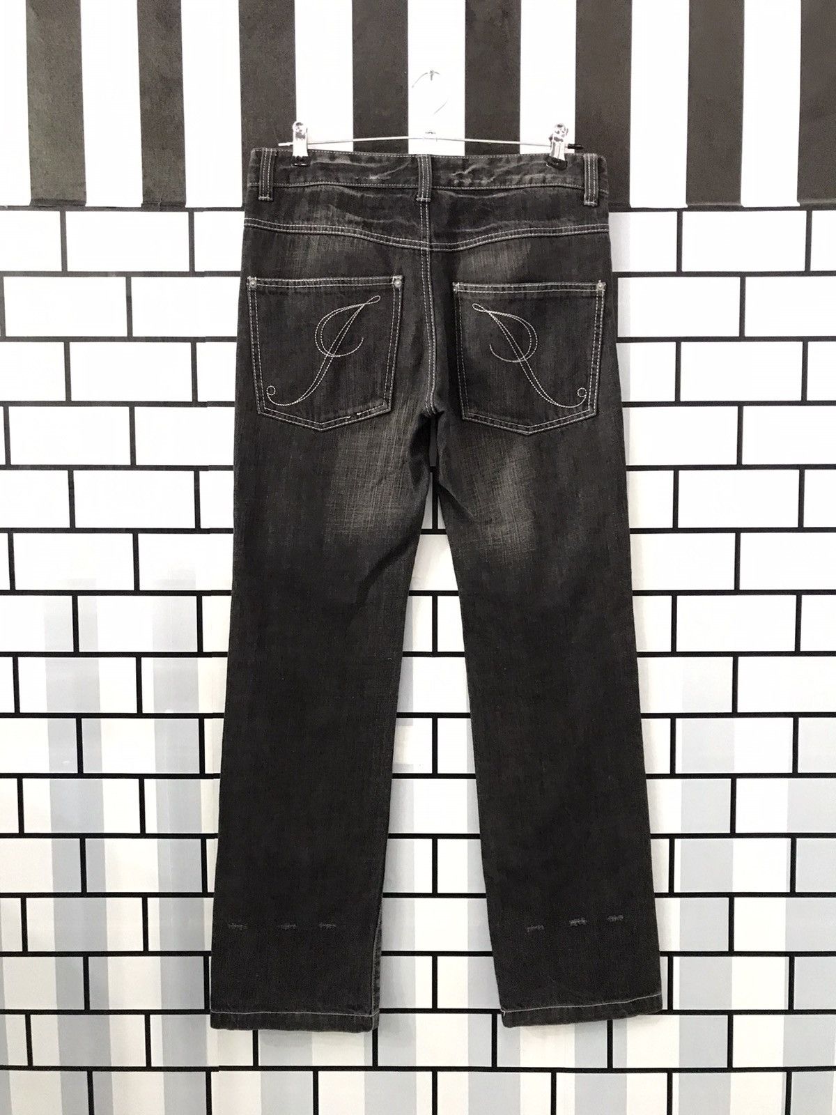 Designer × Japanese Brand Jade Japan Distressed Sashiko Boro Slim Fit Denim Size US 30 / EU 46 - 8 Thumbnail