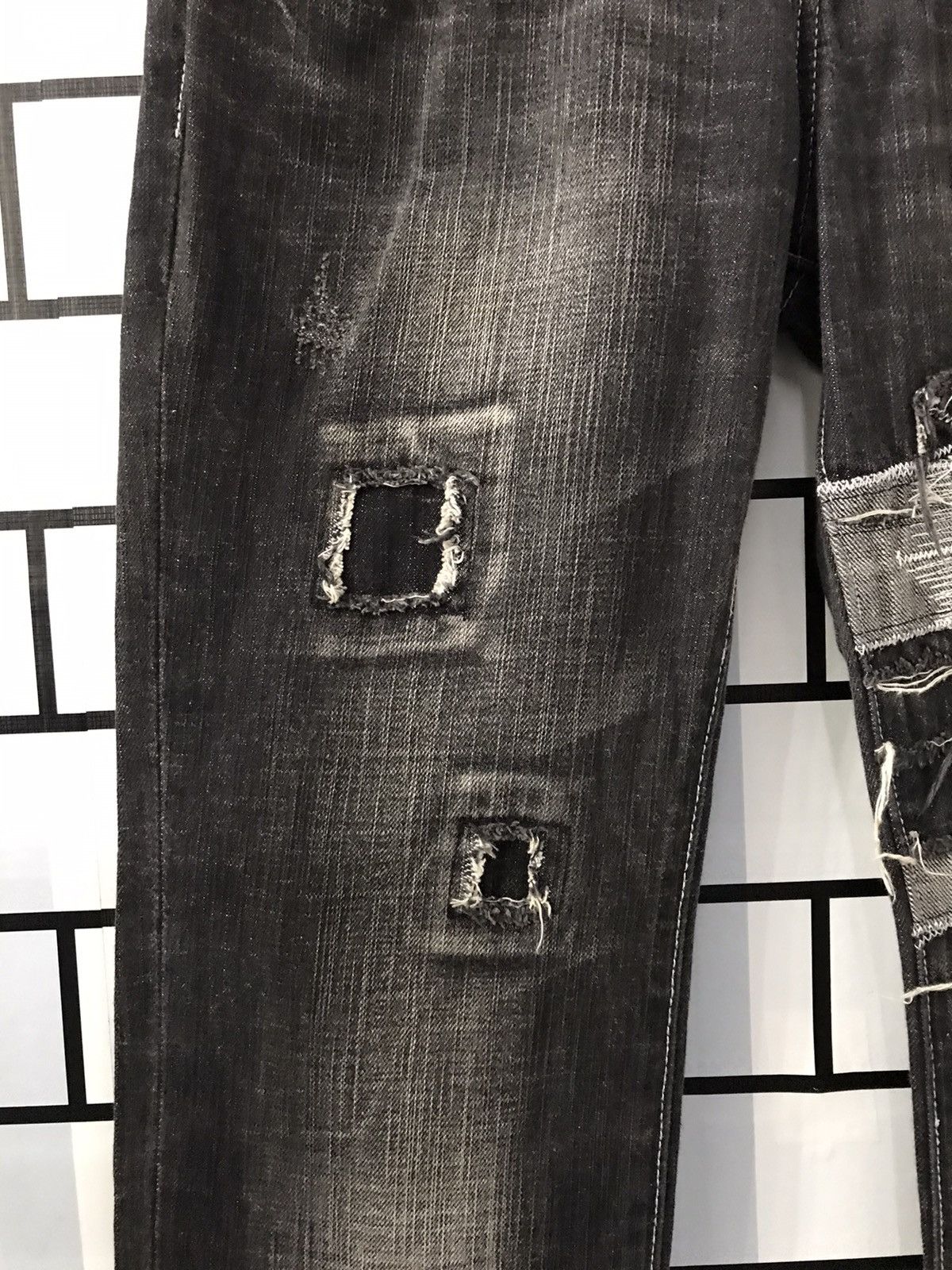 Designer × Japanese Brand Jade Japan Distressed Sashiko Boro Slim Fit Denim Size US 30 / EU 46 - 5 Thumbnail
