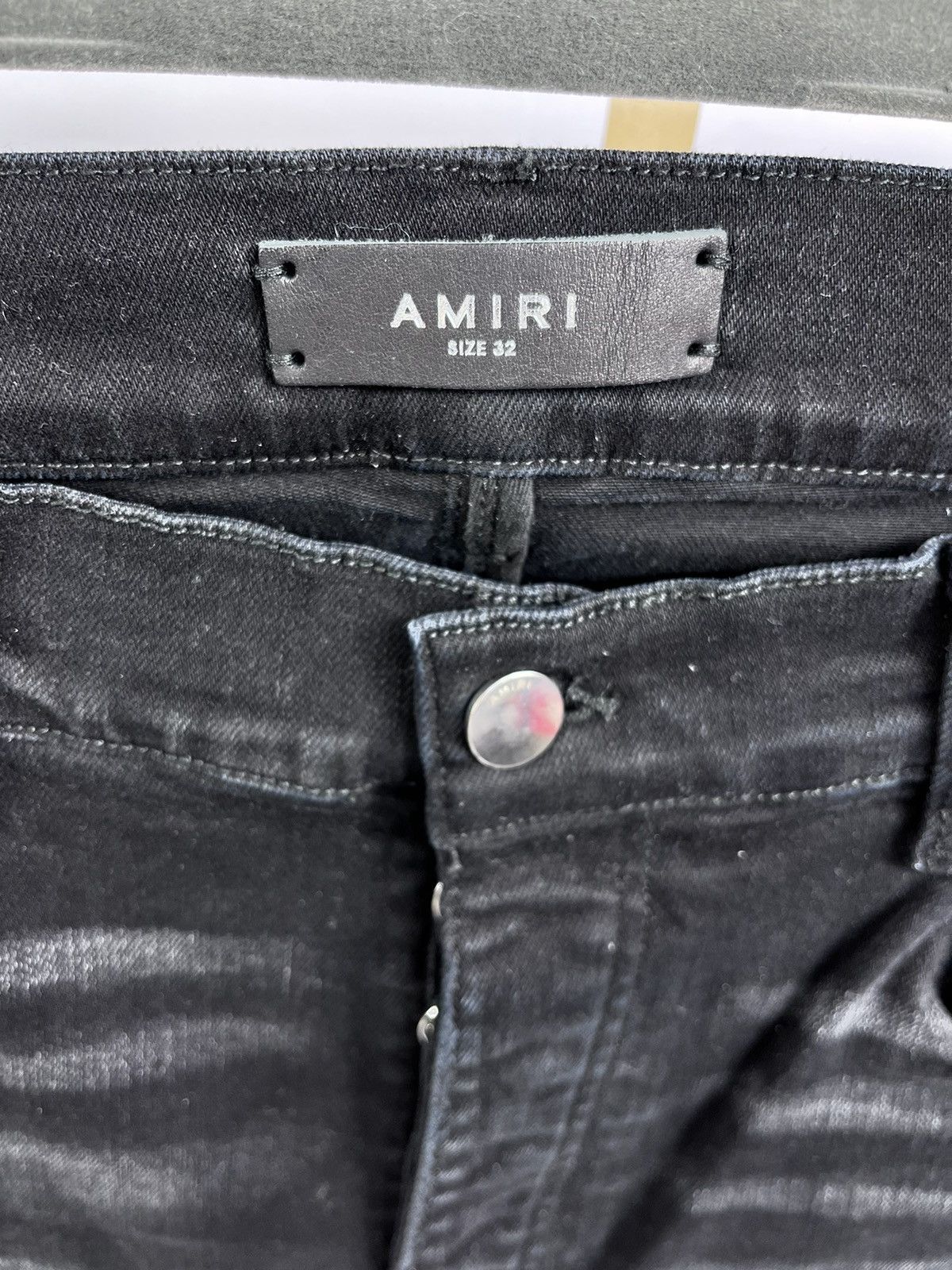Amiri LEOPARD PATCH PONY HAIR DISTRESSED JEANS Size US 32 / EU 48 - 4 Thumbnail