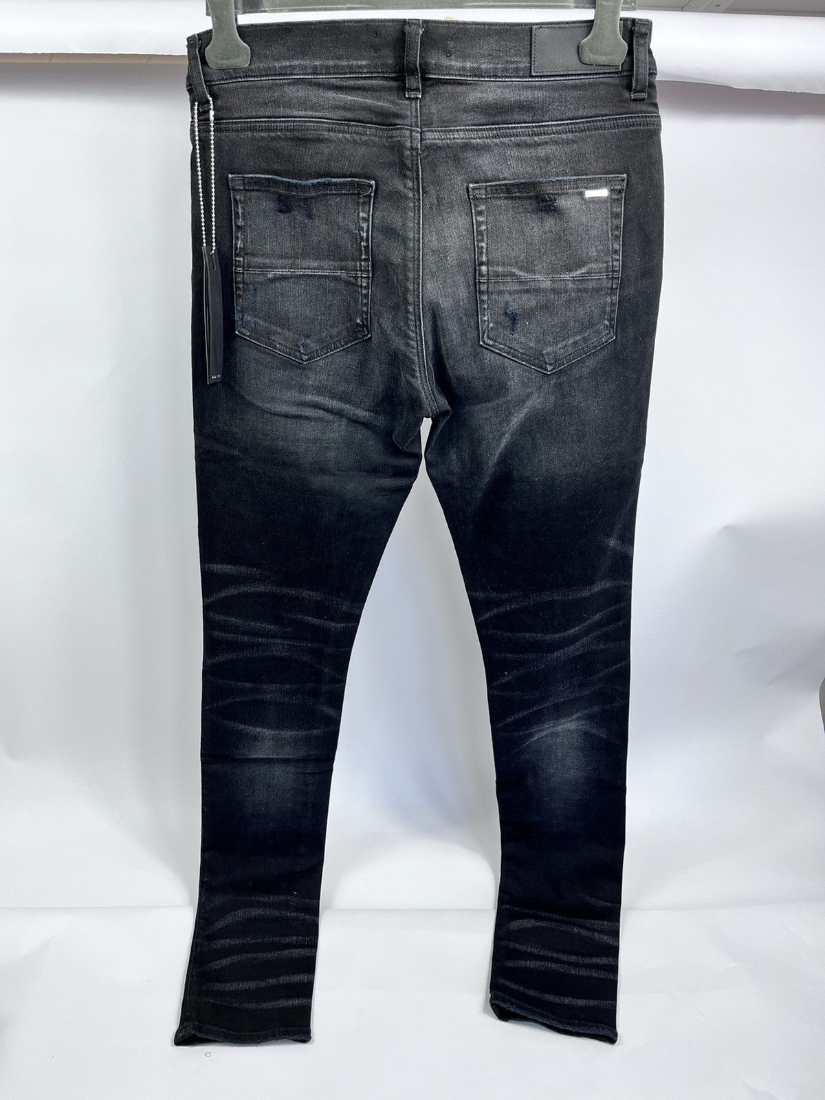 Amiri LEOPARD PATCH PONY HAIR DISTRESSED JEANS Size US 32 / EU 48 - 2 Thumbnail