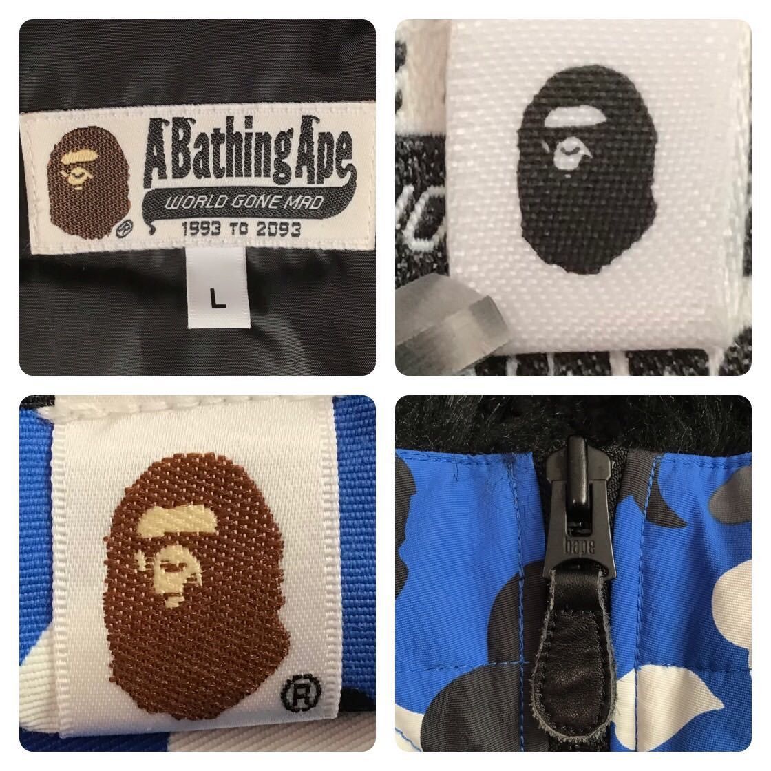 Bape BAPE Blue camo hoodie fur down jacket a bathing ape Size US L / EU 52-54 / 3 - 8 Thumbnail
