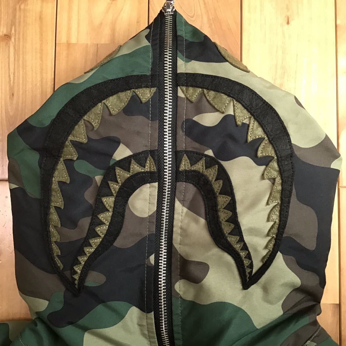 Bape × Undefeated Undefeated × BAPE camo Shark full zip hoodie down jacket Size US M / EU 48-50 / 2 - 3 Thumbnail