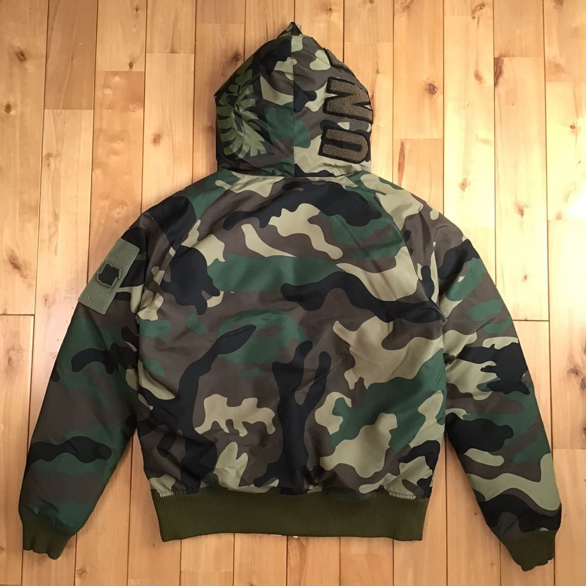 Bape × Undefeated Undefeated × BAPE camo Shark full zip hoodie down jacket Size US M / EU 48-50 / 2 - 2 Thumbnail