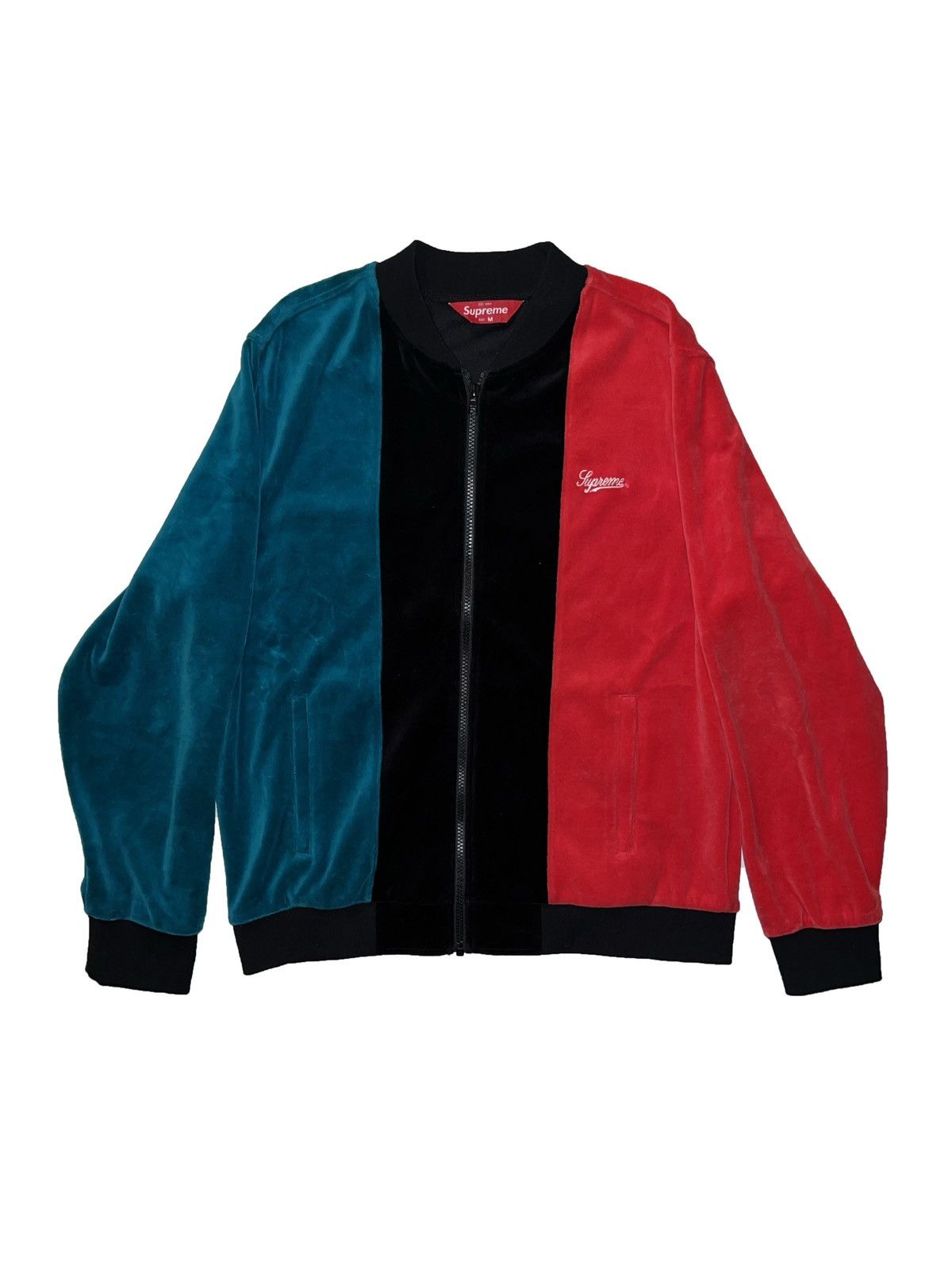 supreme velour zip up jacket