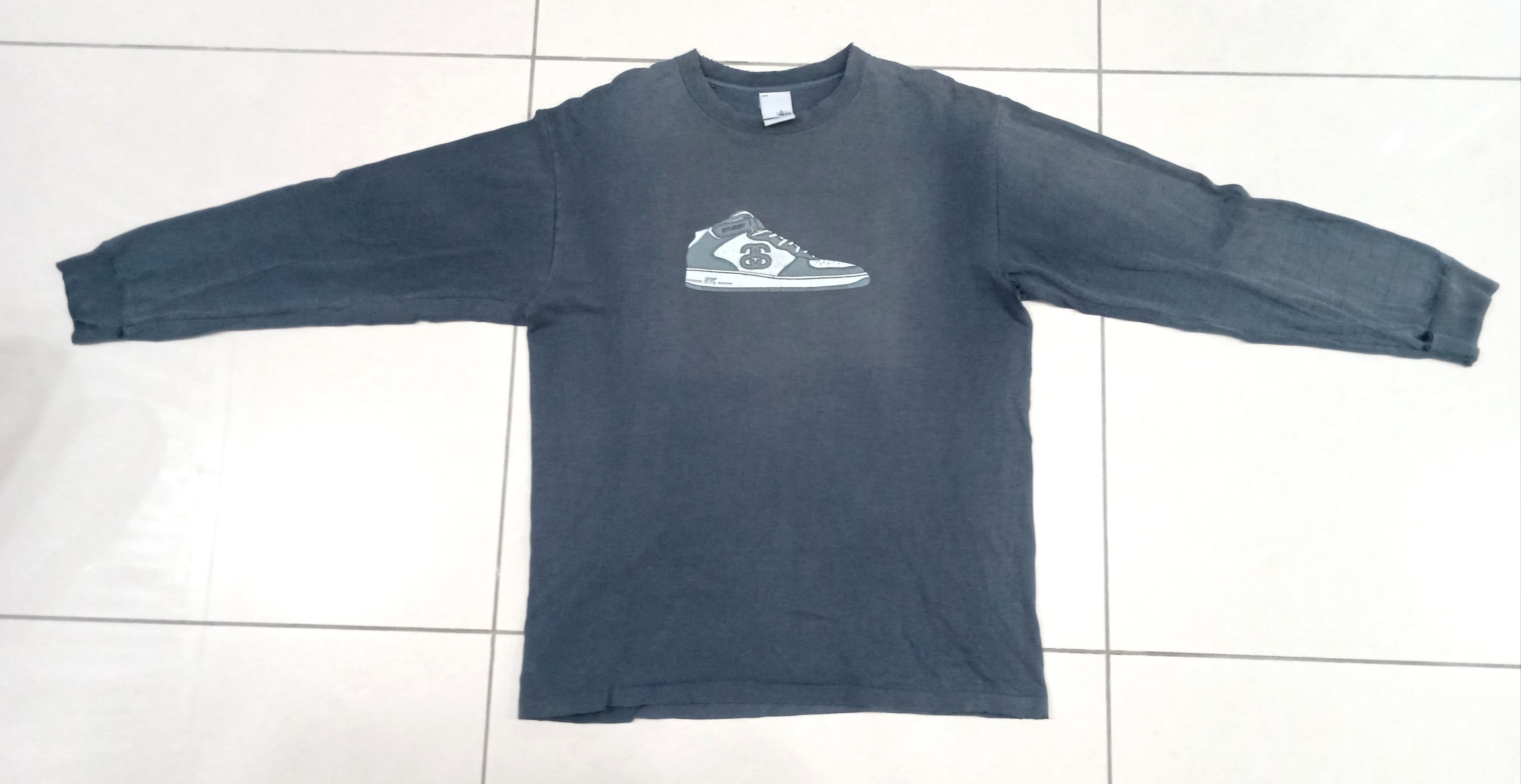 Powell Peralta × Stussy × Vintage Vintage 90s Stussy Air Force T Shirt Thrashed Size US M / EU 48-50 / 2 - 1 Thumbnail