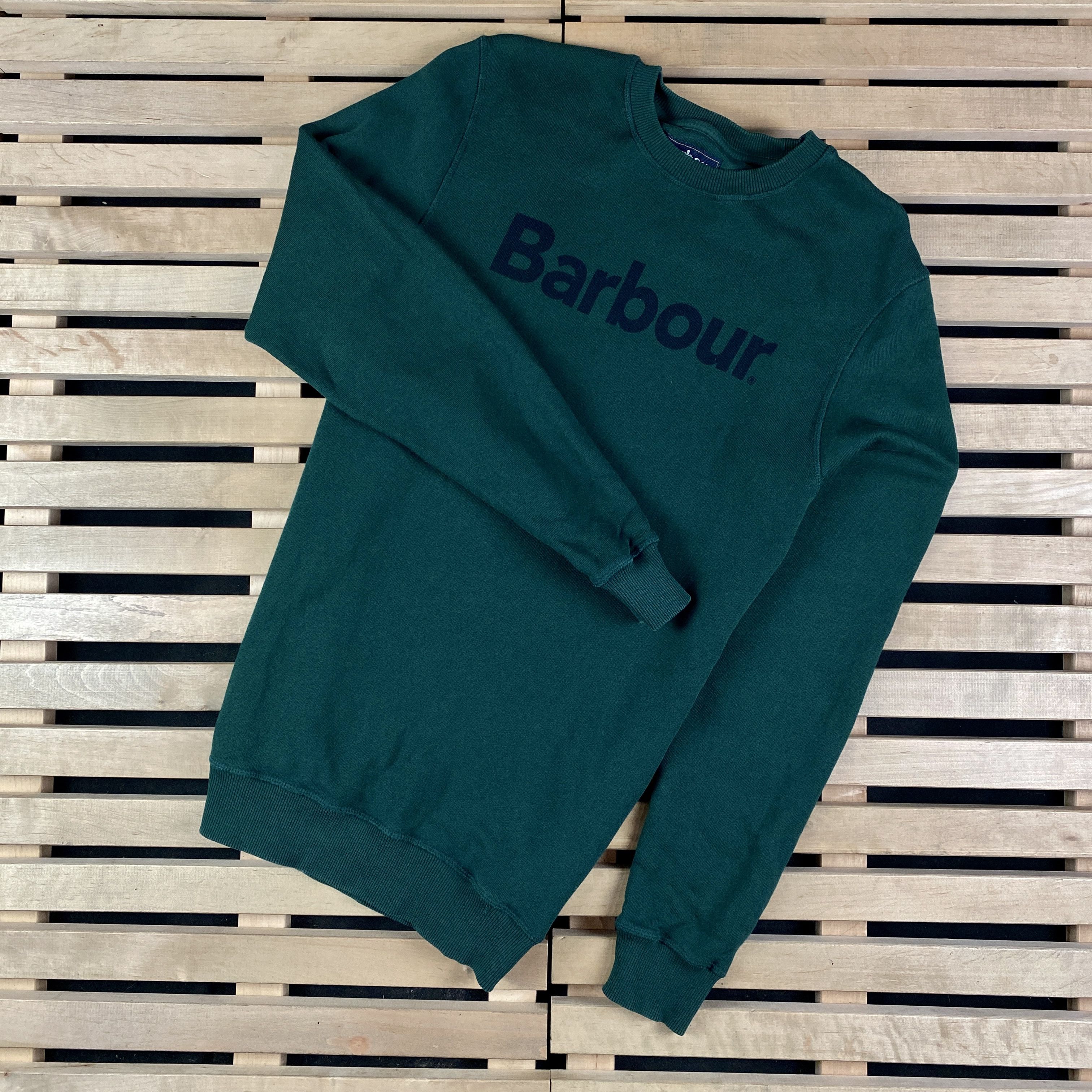 Barbour Mens Sweatshirt Barbour Big Logo Size M Green Size US M / EU 48-50 / 2 - 1 Thumbnail