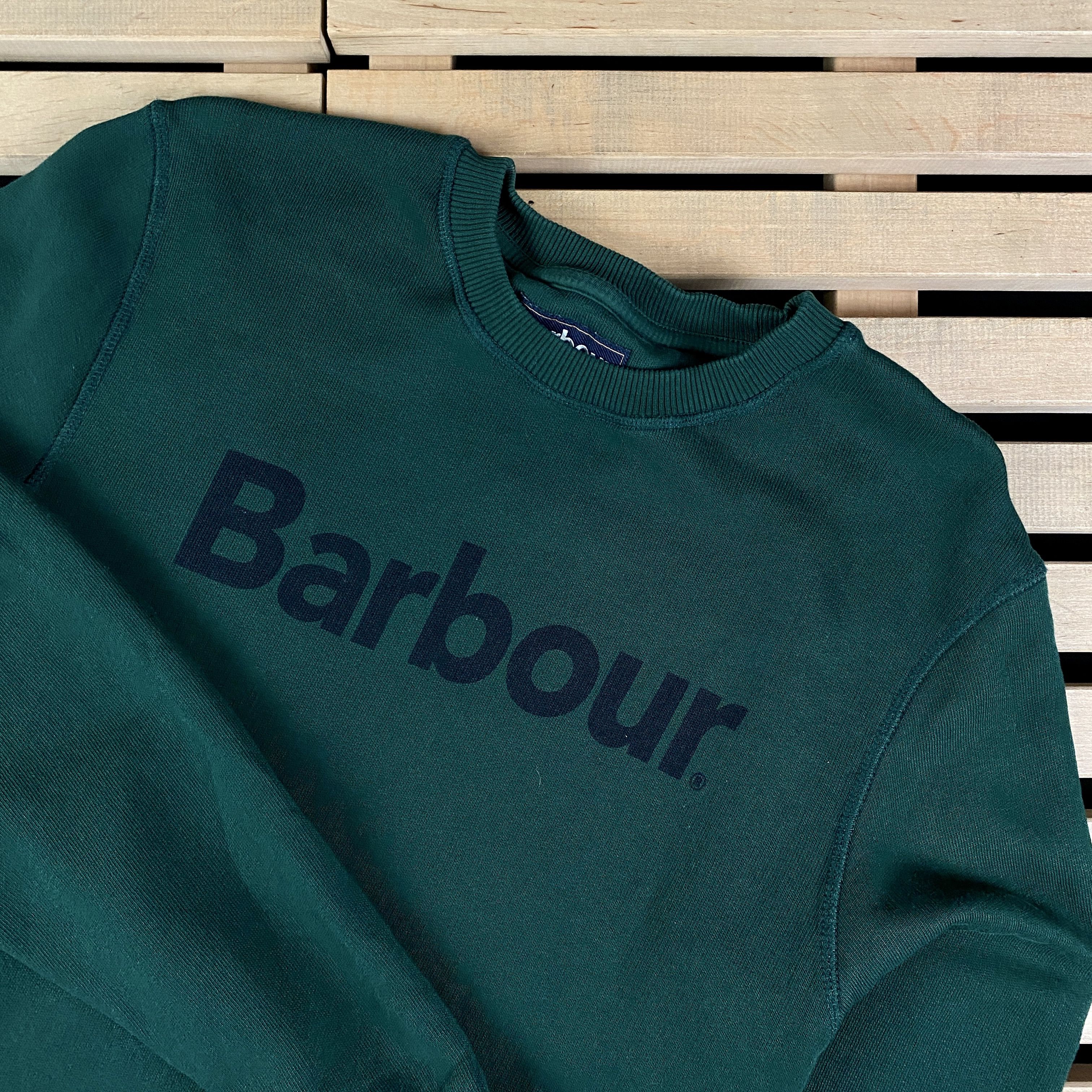Barbour Mens Sweatshirt Barbour Big Logo Size M Green Size US M / EU 48-50 / 2 - 2 Thumbnail