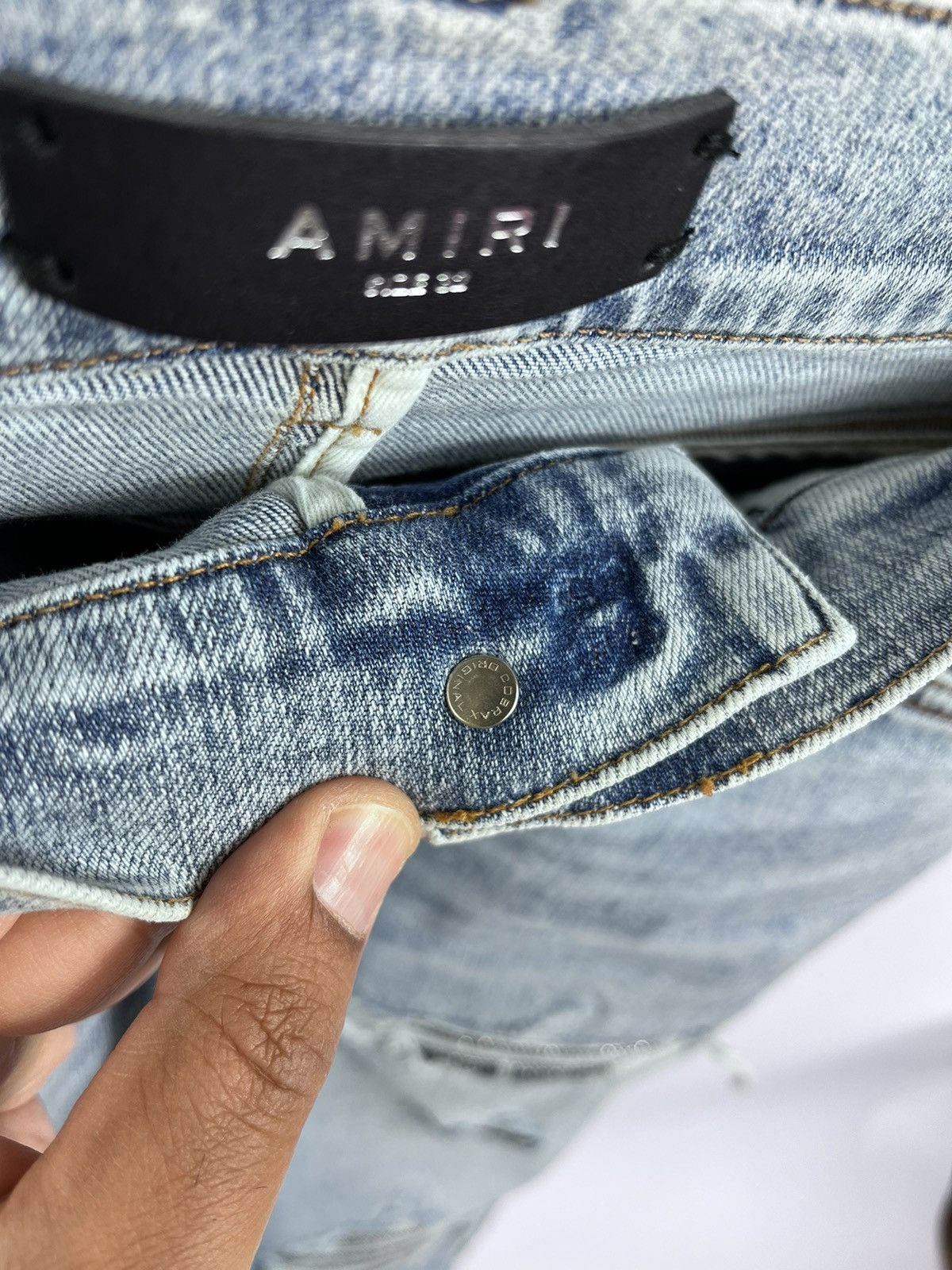 Amiri MX1 IRIDESCENT DISTRESSED JEANS Size US 32 / EU 48 - 8 Thumbnail