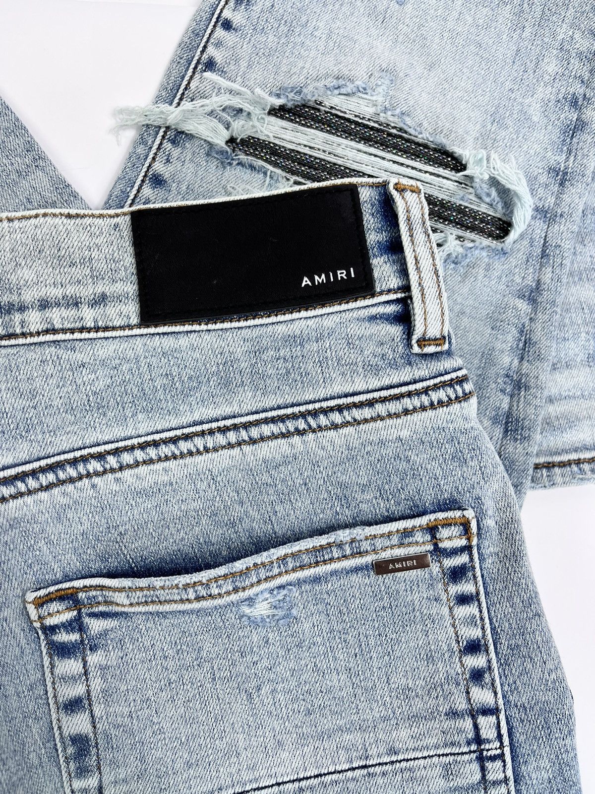 Amiri MX1 IRIDESCENT DISTRESSED JEANS Size US 32 / EU 48 - 13 Thumbnail