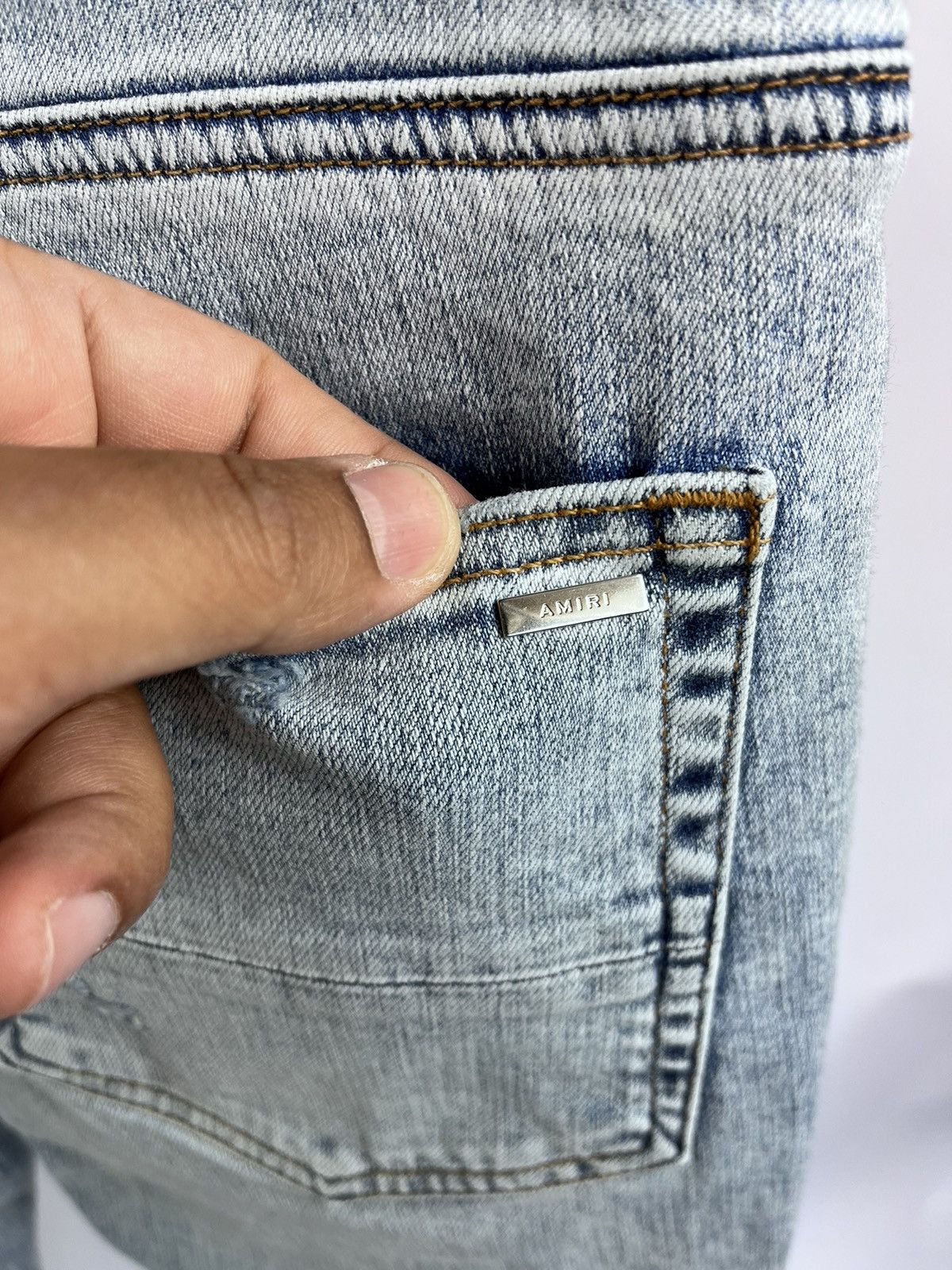 Amiri MX1 IRIDESCENT DISTRESSED JEANS Size US 32 / EU 48 - 11 Thumbnail