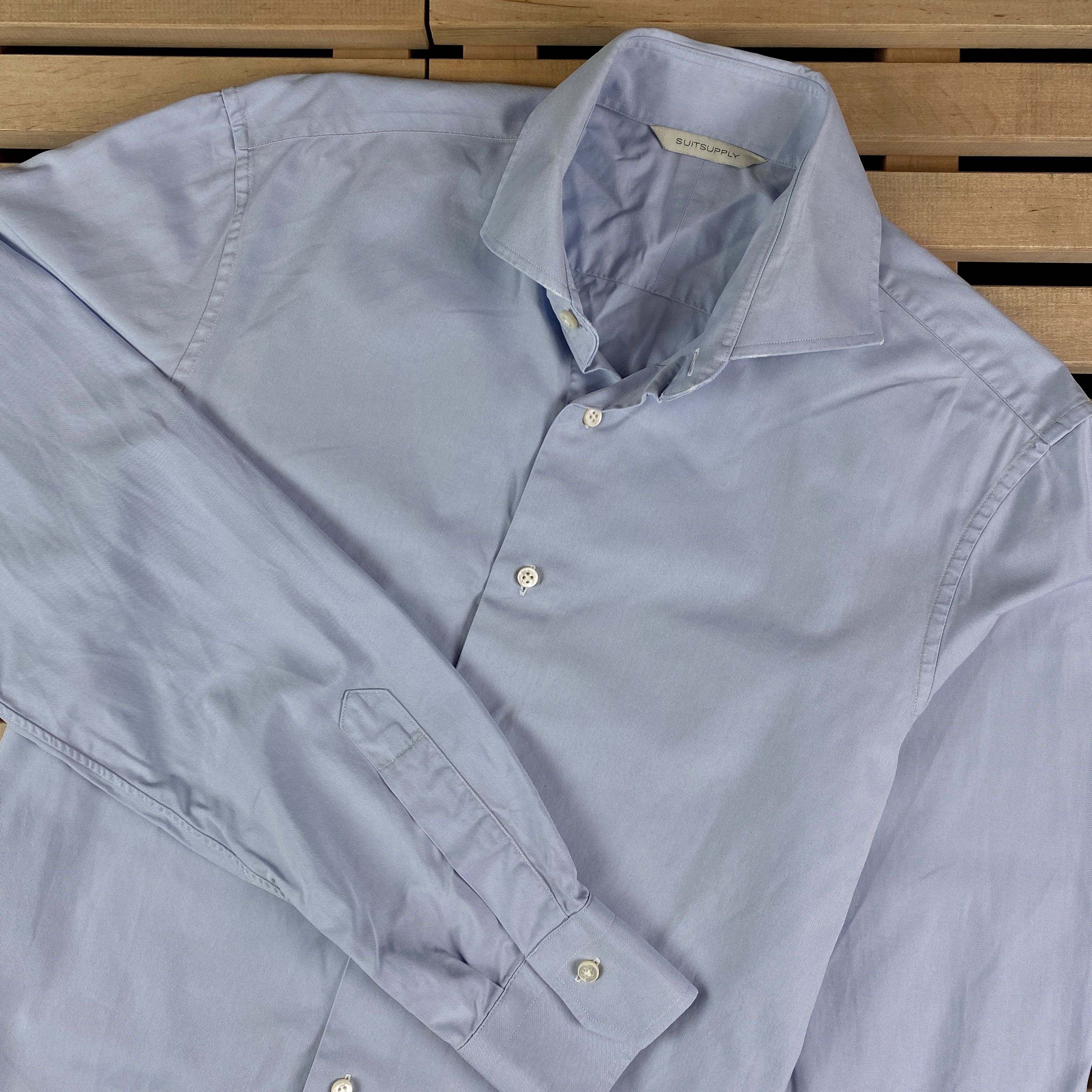 Suitsupply Mens Shirt Long Sleeve Suitsupply Size 39/15.5 Size US XL / EU 56 / 4 - 2 Thumbnail