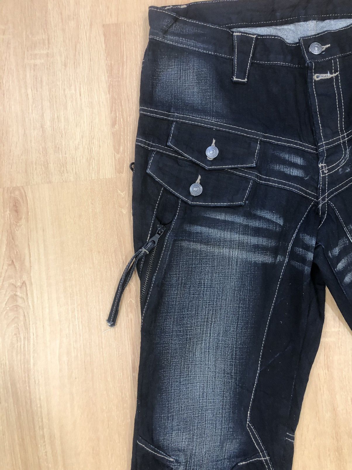 PPFM Japanese PPFM Distressed Denim Punk style Size US 34 / EU 50 - 4 Thumbnail