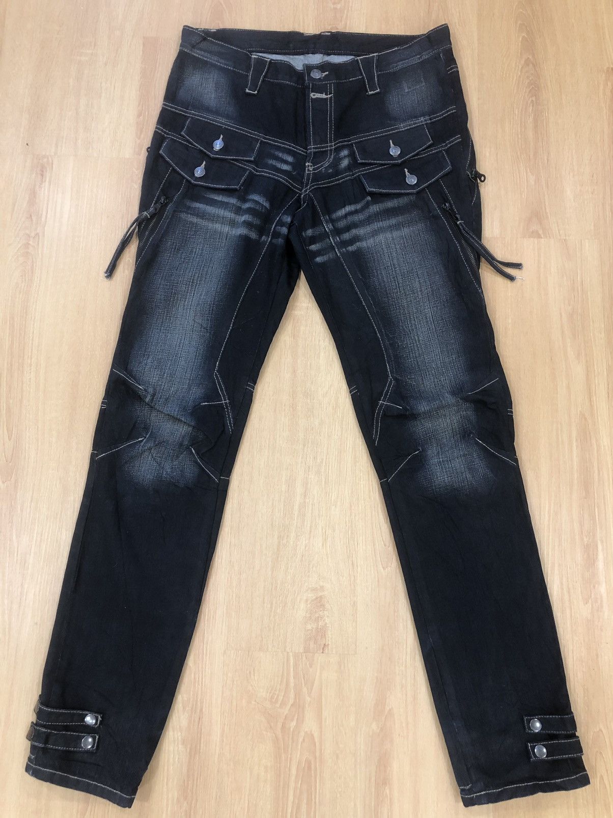 PPFM Japanese PPFM Distressed Denim Punk style Size US 34 / EU 50 - 1 Thumbnail