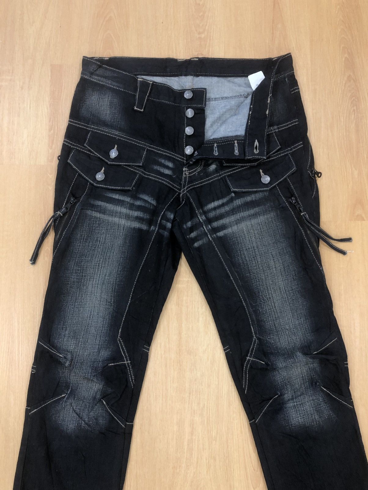 PPFM Japanese PPFM Distressed Denim Punk style Size US 34 / EU 50 - 3 Thumbnail