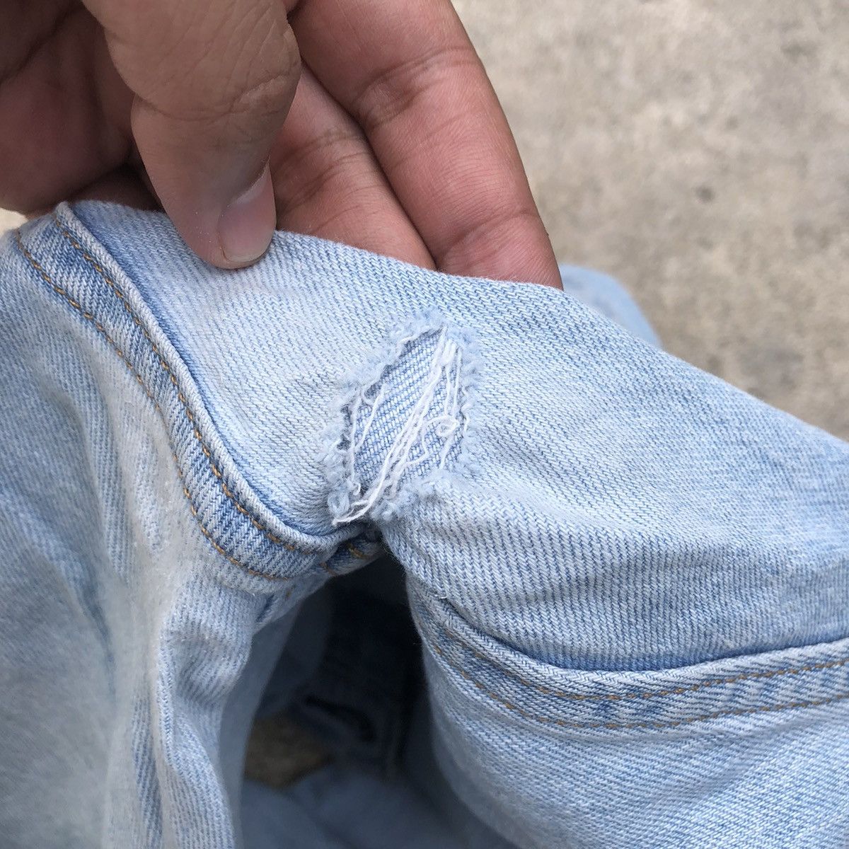 Levi's × Vintage 🔥Rare🔥Vintage Levis 502 Stoned Wash Rips Denim Jeans Size US 33 - 9 Thumbnail