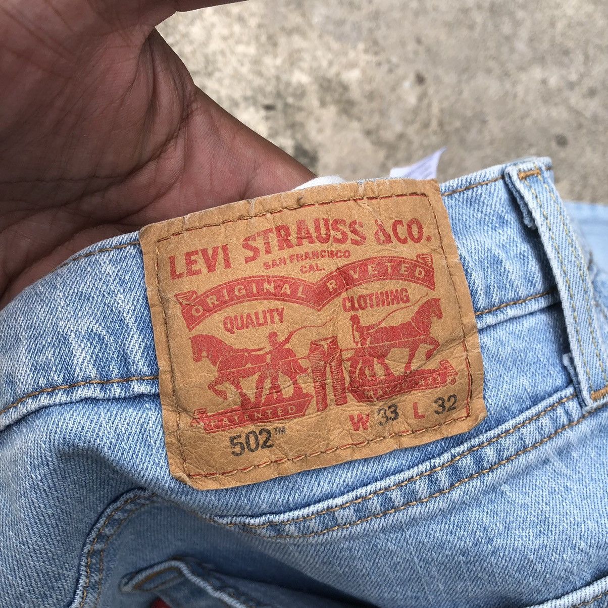 Levi's × Vintage 🔥Rare🔥Vintage Levis 502 Stoned Wash Rips Denim Jeans Size US 33 - 15 Thumbnail