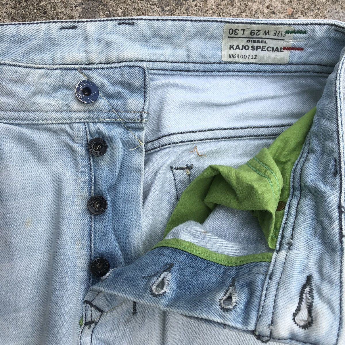 Diesel × Vintage 🔥Rare🔥Italian Diesel Kajo Special Rips Distress Denim Jeans Size US 32 / EU 48 - 13 Thumbnail