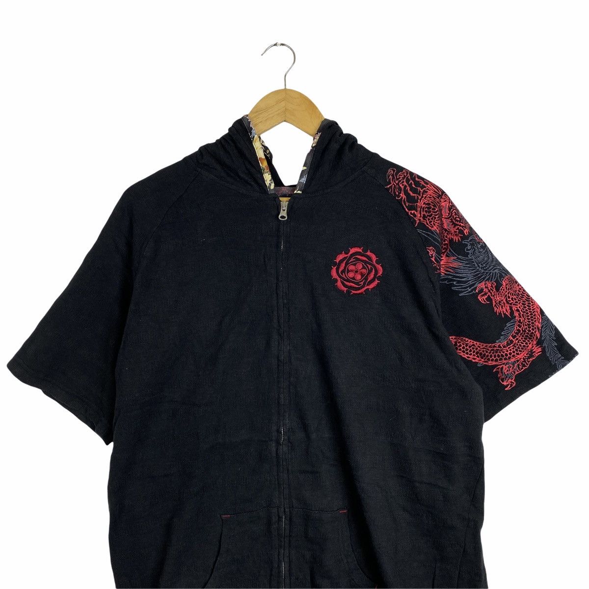 Japanese Brand × Vintage Vintage SUKAJAN Dragon & Peacock Japan Hoodie Sweater Size US L / EU 52-54 / 3 - 6 Thumbnail
