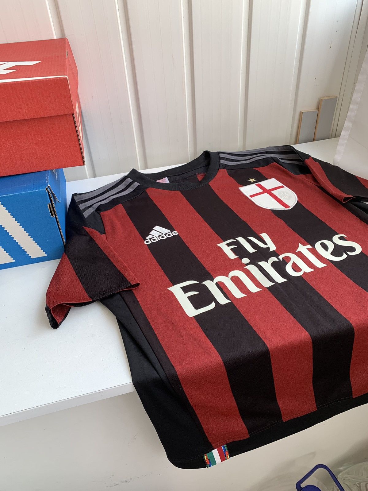 Adidas Adidas AC MILAN 2015 Home Jersey Size Young 13-14 years Size US XXS / EU 40 - 8 Thumbnail