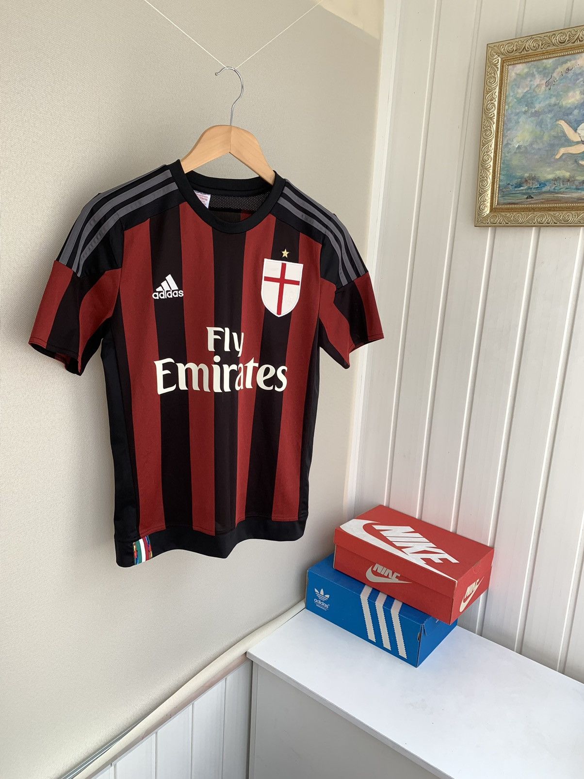 Adidas Adidas AC MILAN 2015 Home Jersey Size Young 13-14 years Size US XXS / EU 40 - 1 Thumbnail