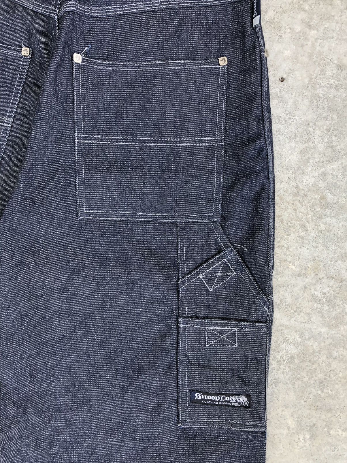 Snoop Dogg Snoop dogg Embroidered Jeans Baggy Jeans hip hop Carpenter Size US 33 - 16 Thumbnail