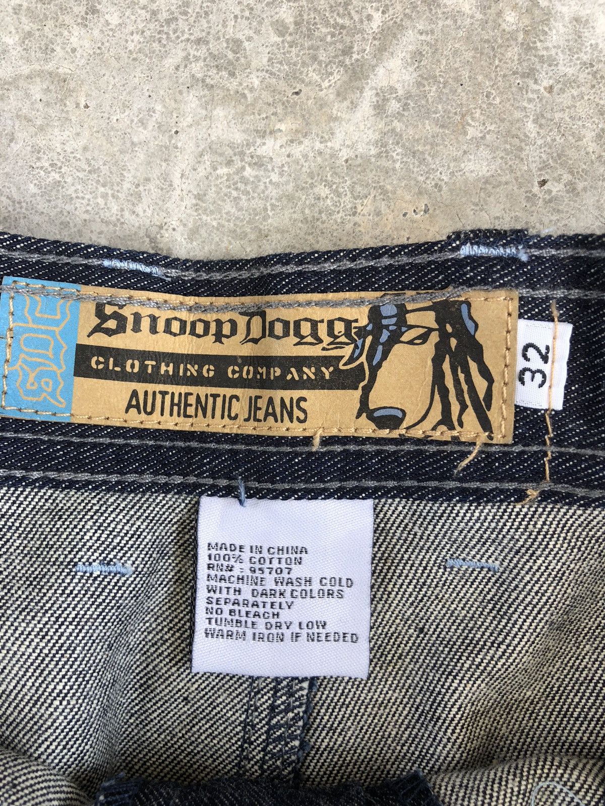 Snoop Dogg Snoop dogg Embroidered Jeans Baggy Jeans hip hop Carpenter Size US 33 - 19 Thumbnail