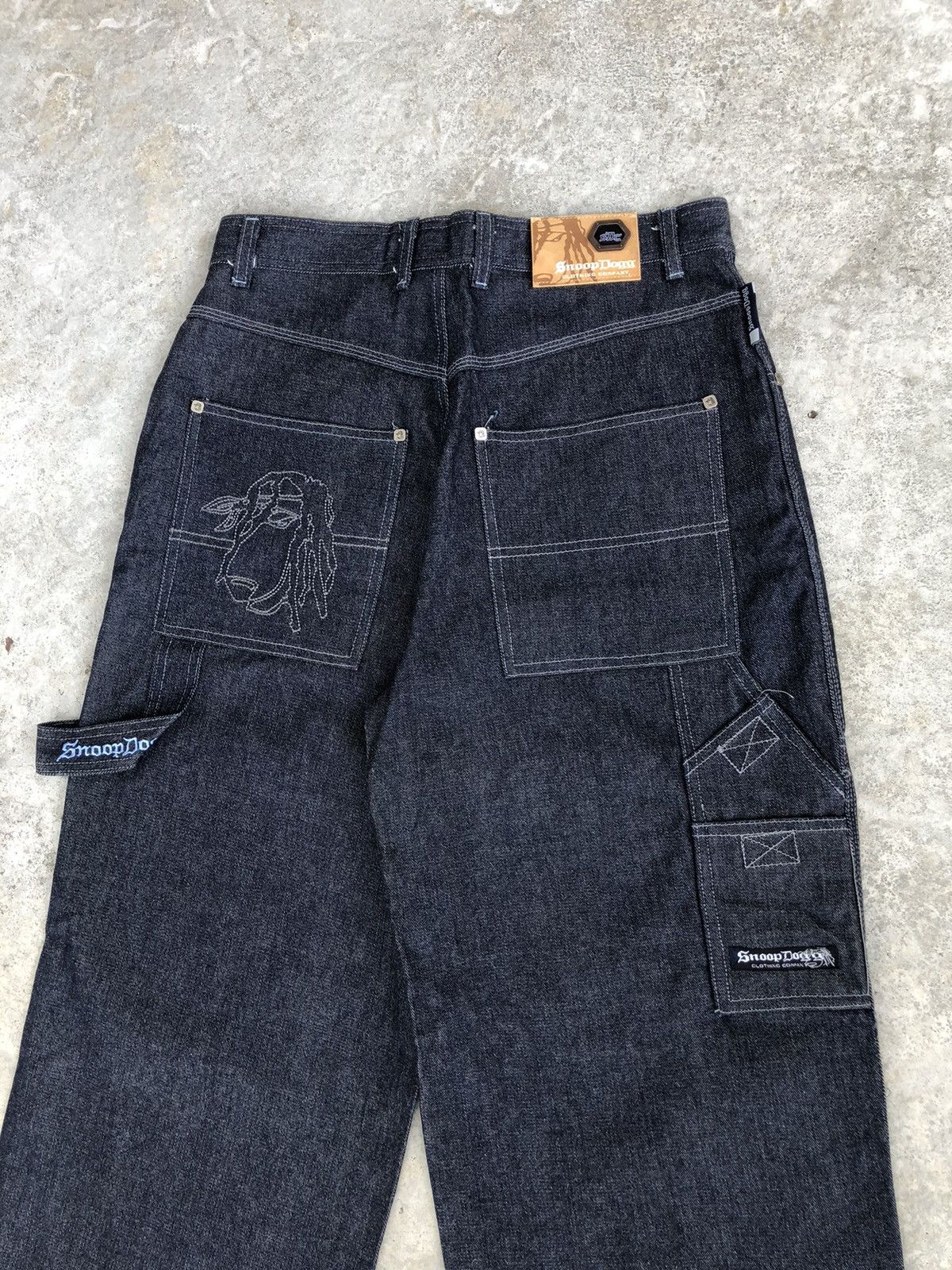 Snoop Dogg Snoop dogg Embroidered Jeans Baggy Jeans hip hop Carpenter Size US 33 - 10 Thumbnail