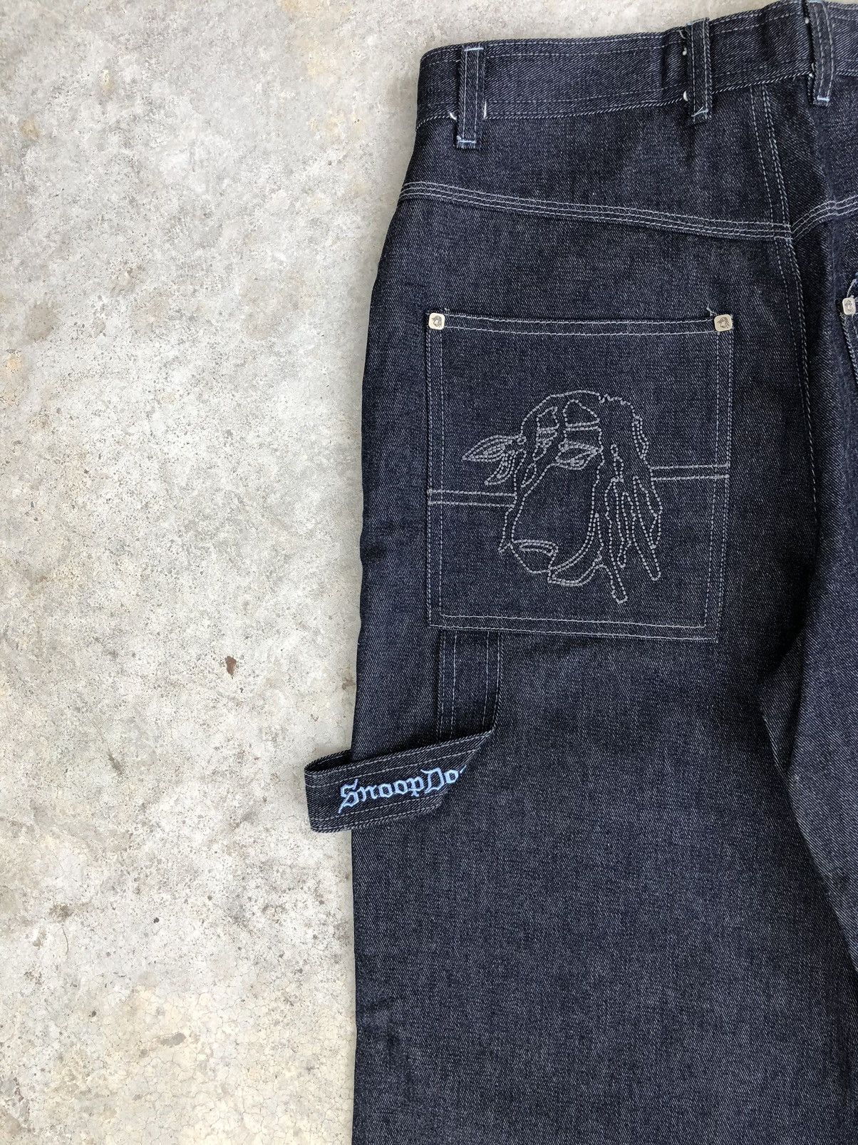 Snoop Dogg Snoop dogg Embroidered Jeans Baggy Jeans hip hop Carpenter Size US 33 - 11 Thumbnail