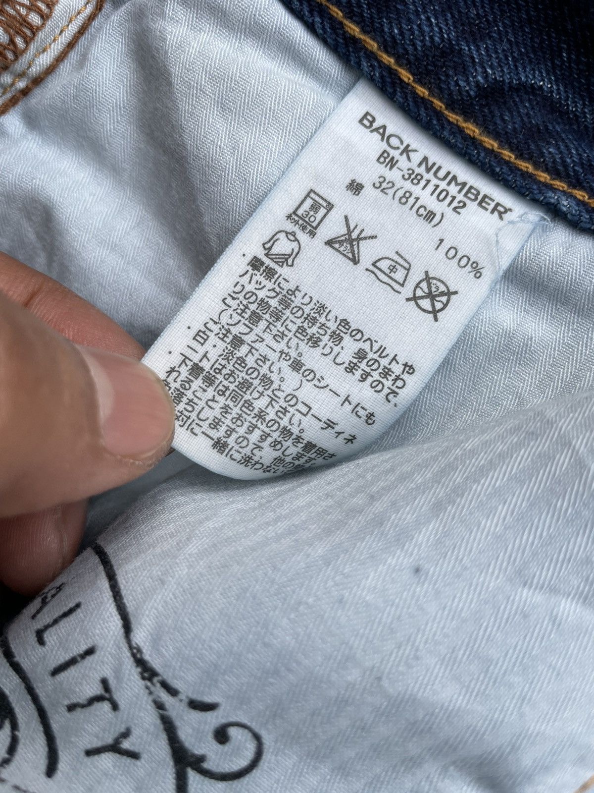 Japanese Brand Back Number Japan Distressed Rework Denim Size US 35 - 12 Thumbnail
