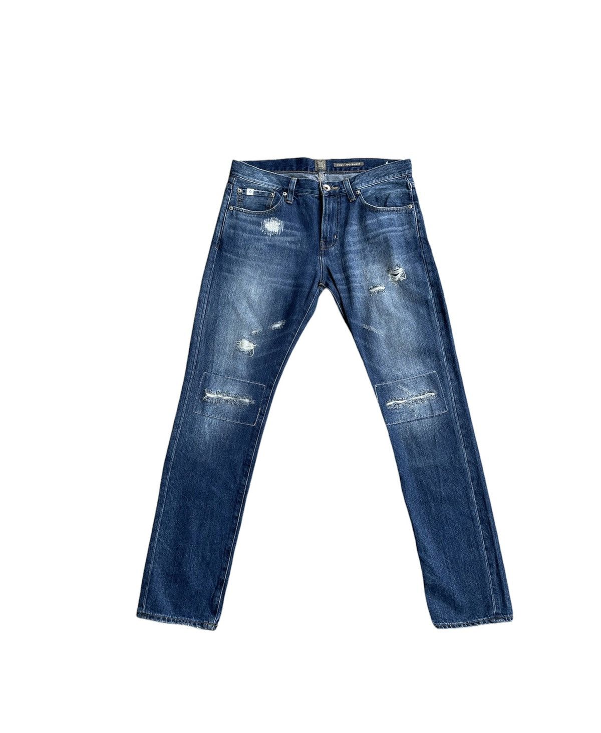 Japanese Brand Back Number Japan Distressed Rework Denim Size US 35 - 1 Thumbnail