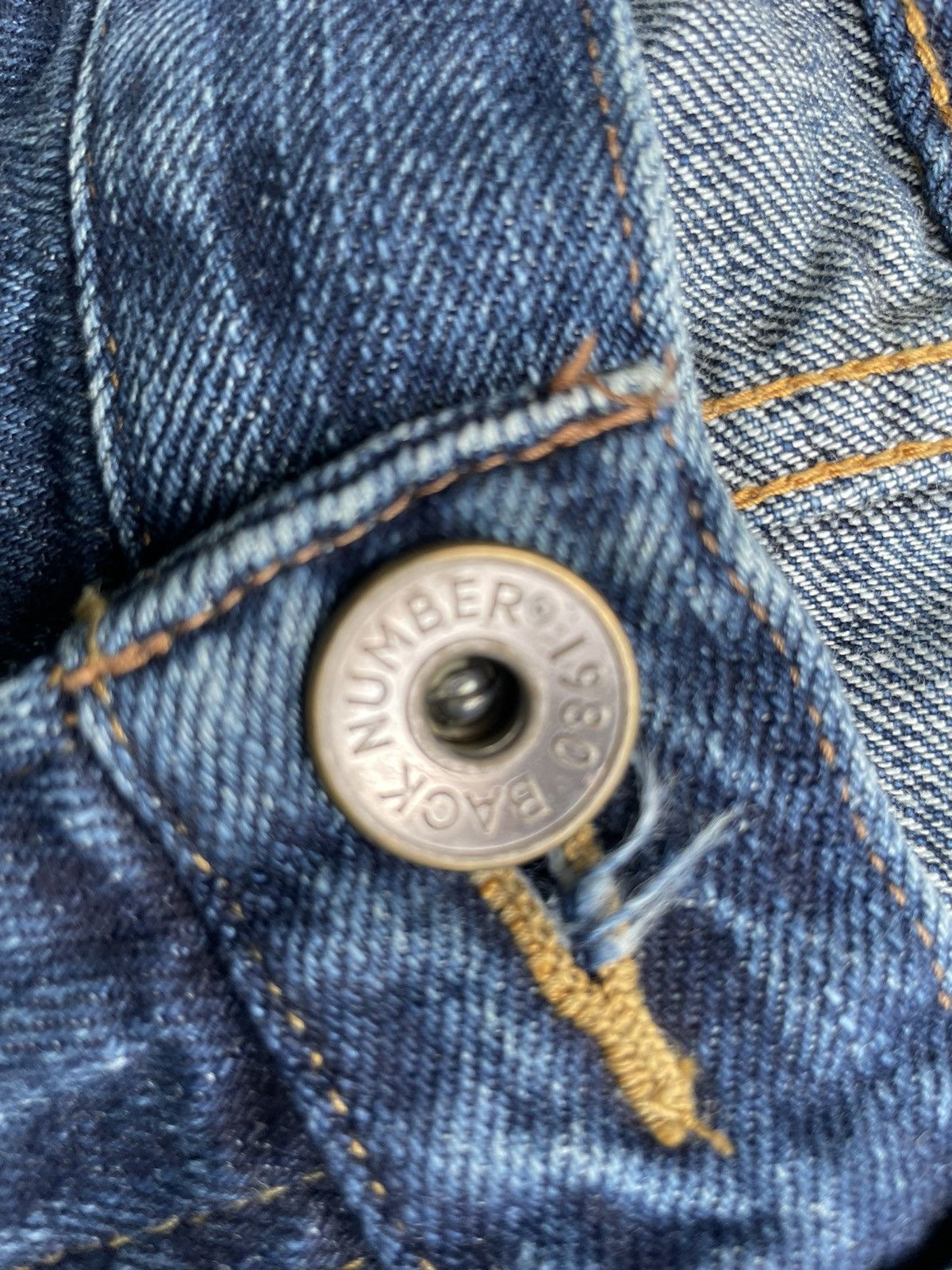 Japanese Brand Back Number Japan Distressed Rework Denim Size US 35 - 16 Thumbnail