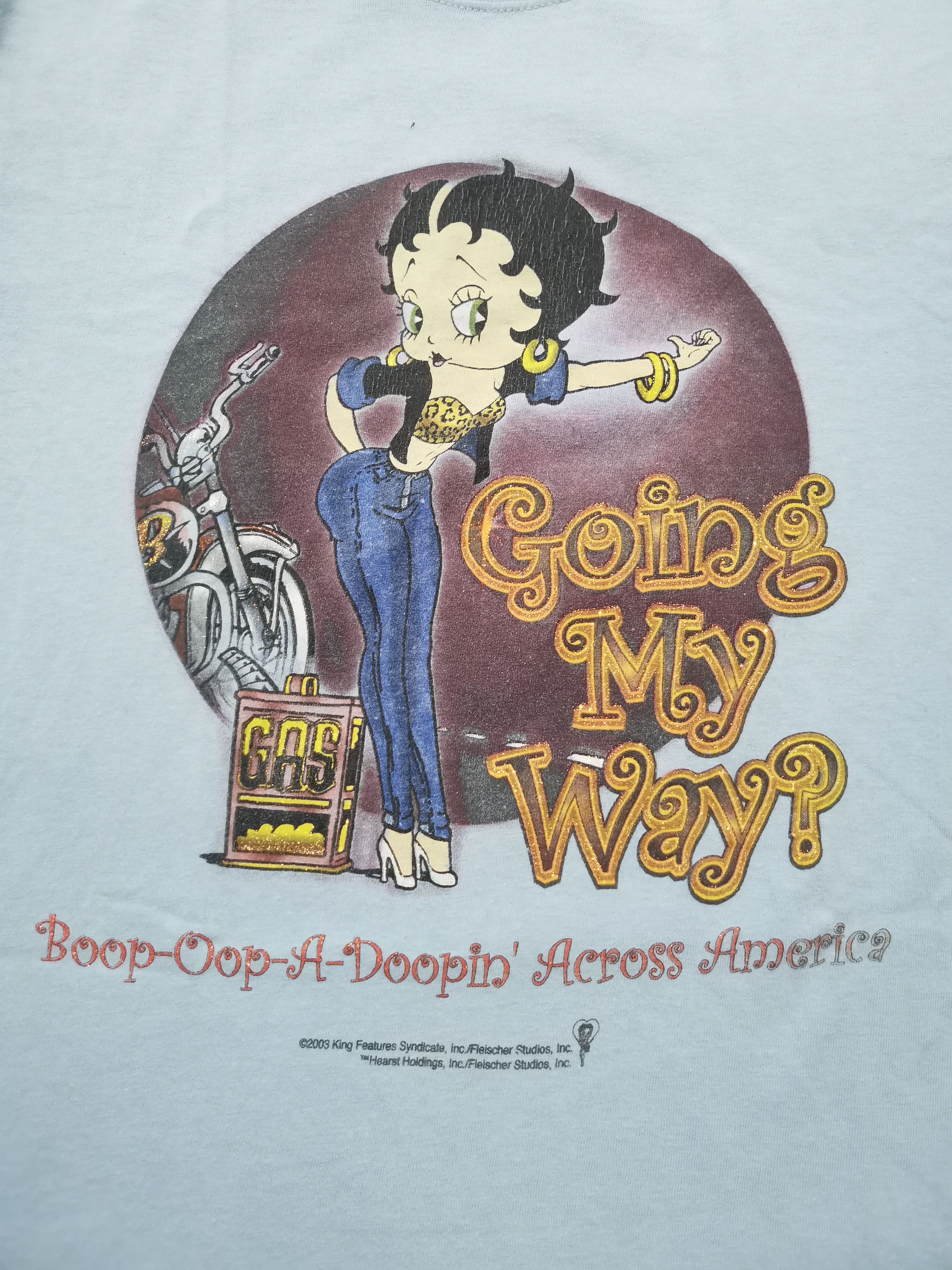 Cartoon Network Vintage Betty Boop A Doopin Across America Tee Rare Cartoons Size US M / EU 48-50 / 2 - 1 Thumbnail