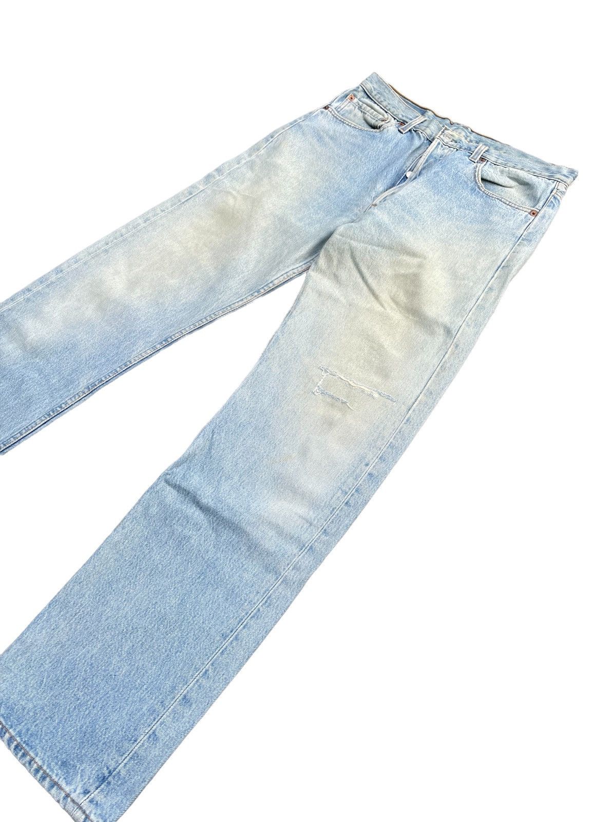 Levi's Vintage 1995 Levis 501 e Usa Distressed Denim Size US 34 / EU 50 - 3 Thumbnail