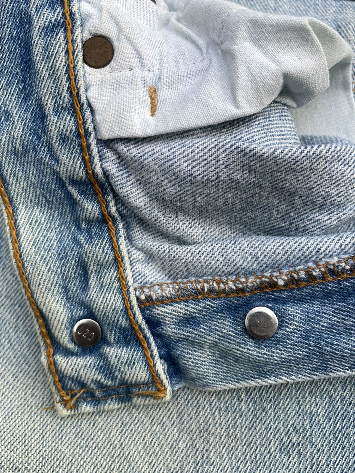 Levi's Vintage 1995 Levis 501 e Usa Distressed Denim Size US 34 / EU 50 - 15 Thumbnail