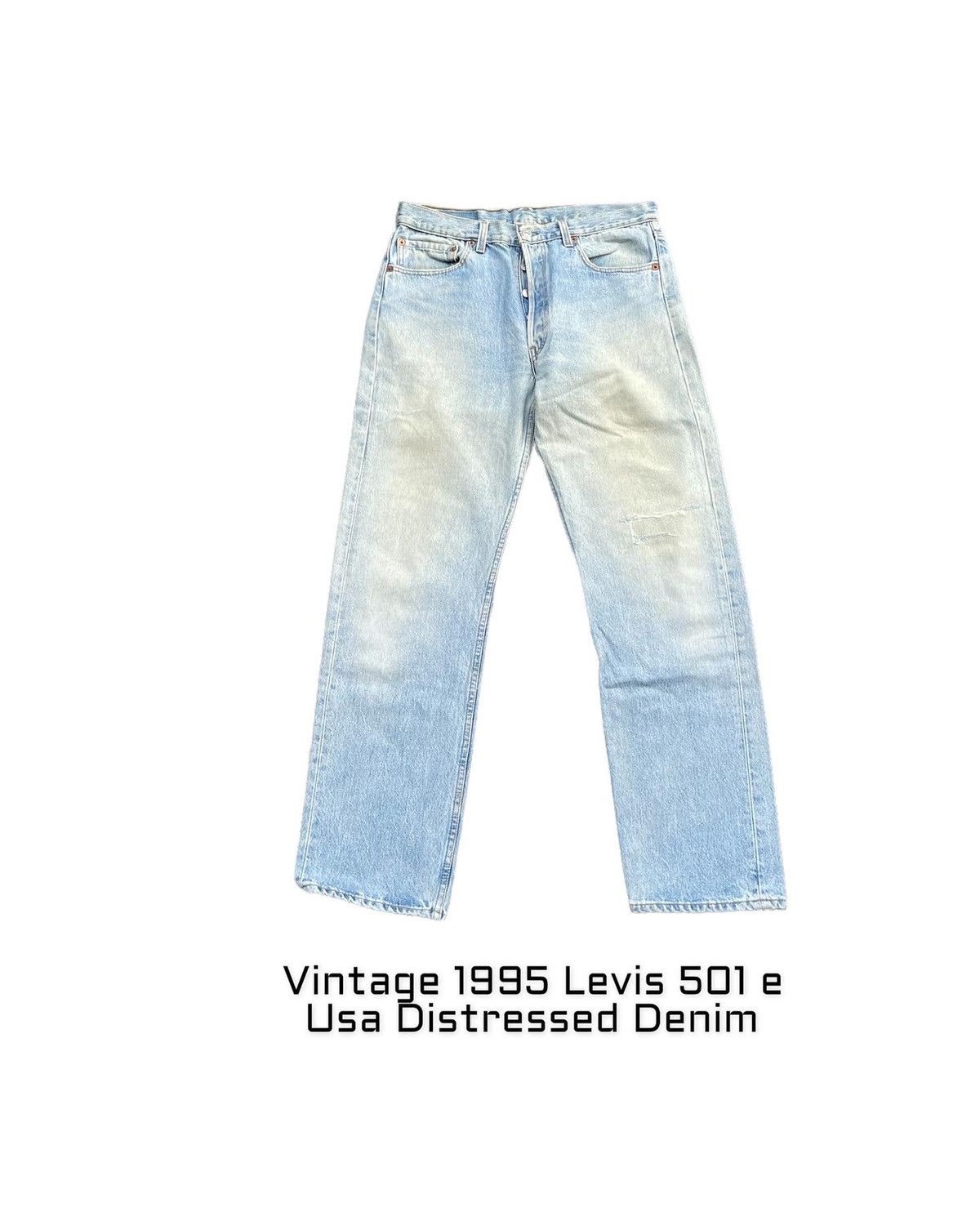 Levi's Vintage 1995 Levis 501 e Usa Distressed Denim Size US 34 / EU 50 - 1 Thumbnail