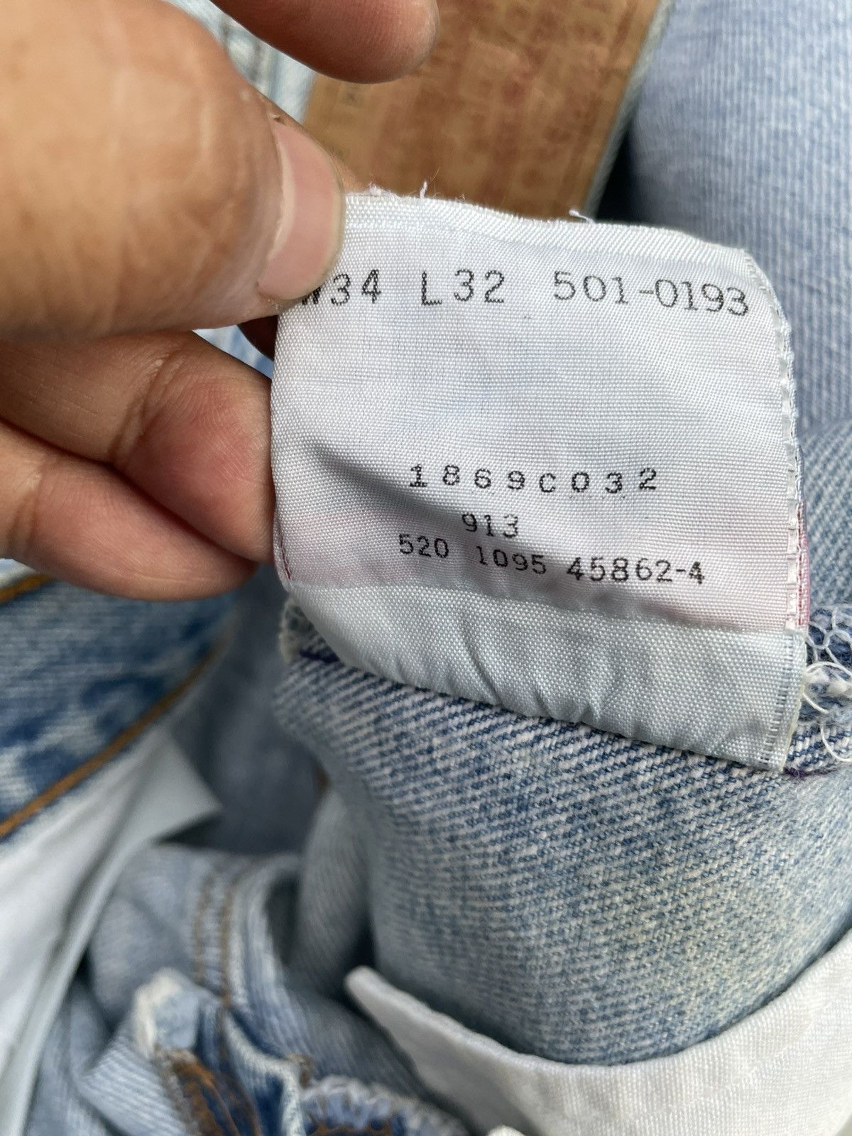 Levi's Vintage 1995 Levis 501 e Usa Distressed Denim Size US 34 / EU 50 - 13 Thumbnail