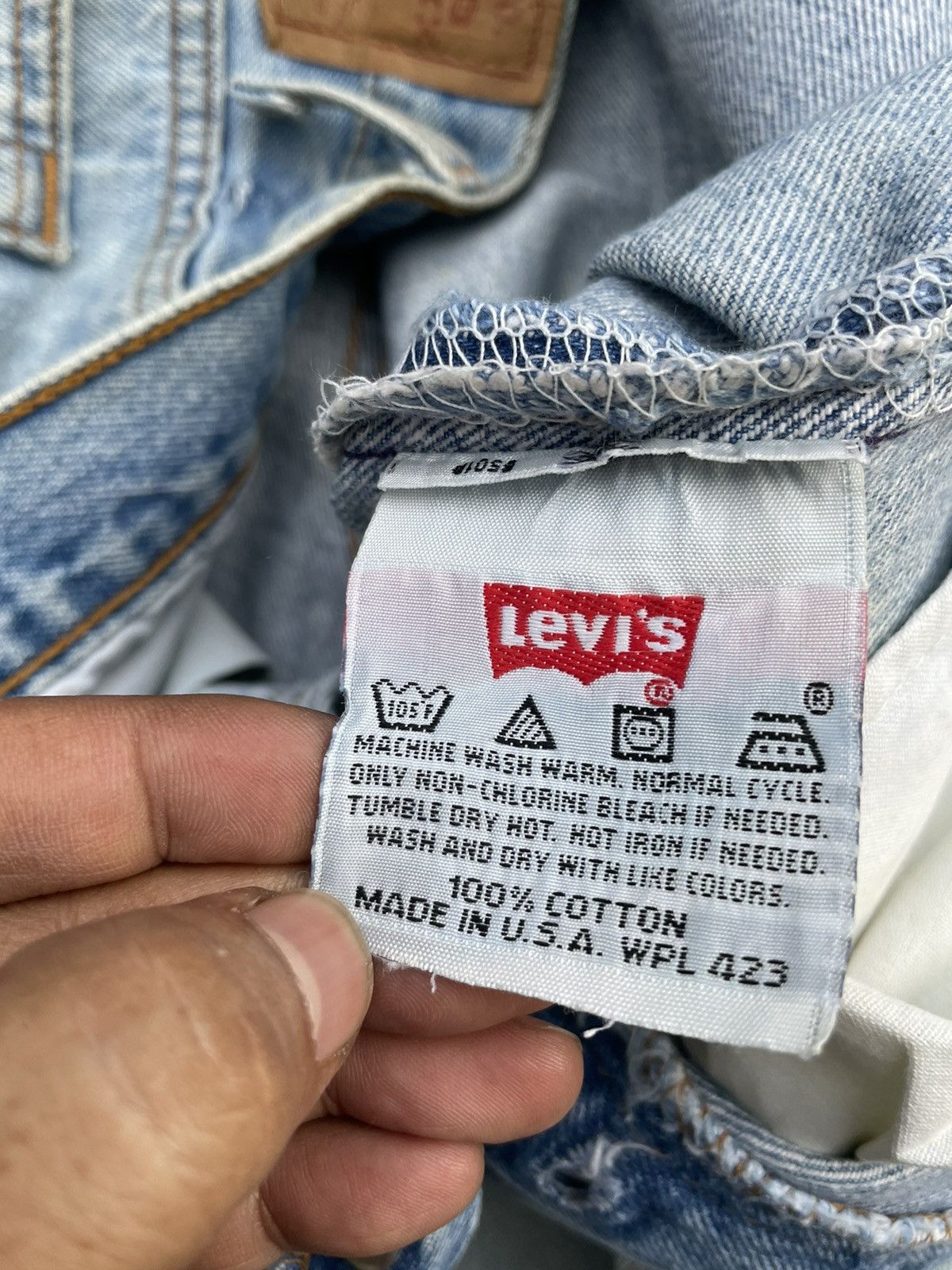 Levi's Vintage 1995 Levis 501 e Usa Distressed Denim Size US 34 / EU 50 - 14 Thumbnail