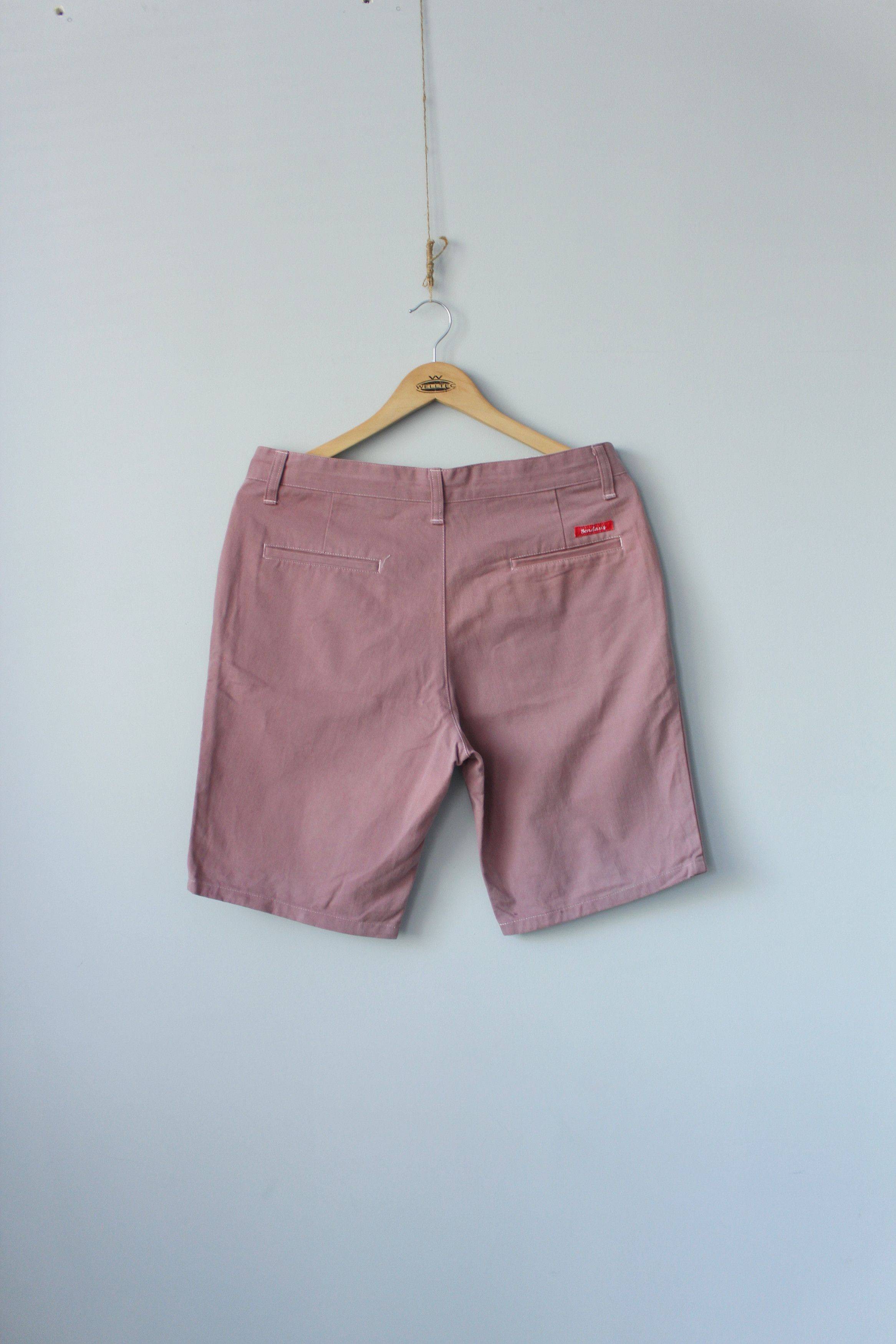 Ben Davis × Vintage Ben Davis Vintage Pink Denim Shorts 34 L Size US 34 / EU 50 - 2 Thumbnail