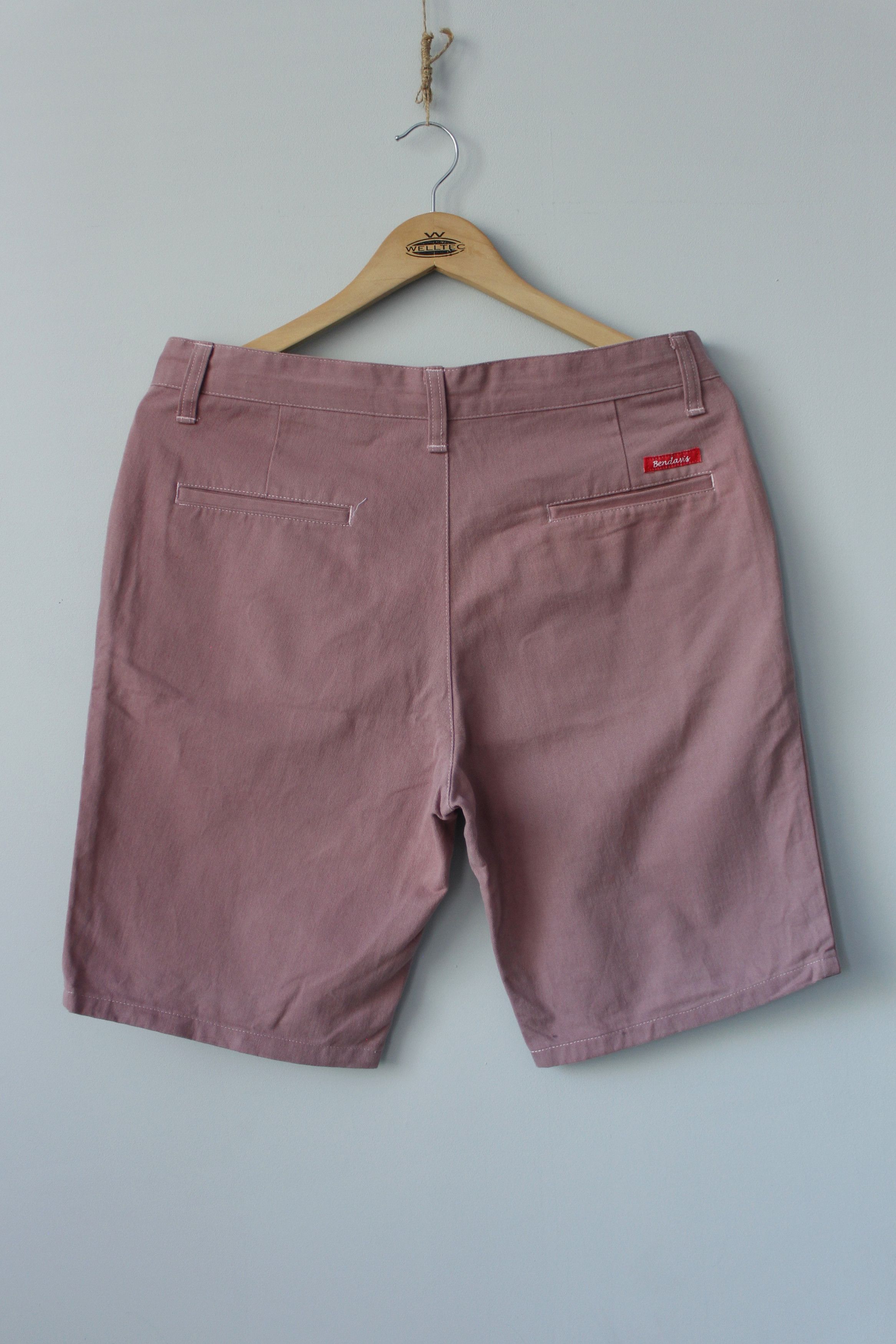 Ben Davis × Vintage Ben Davis Vintage Pink Denim Shorts 34 L Size US 34 / EU 50 - 4 Thumbnail