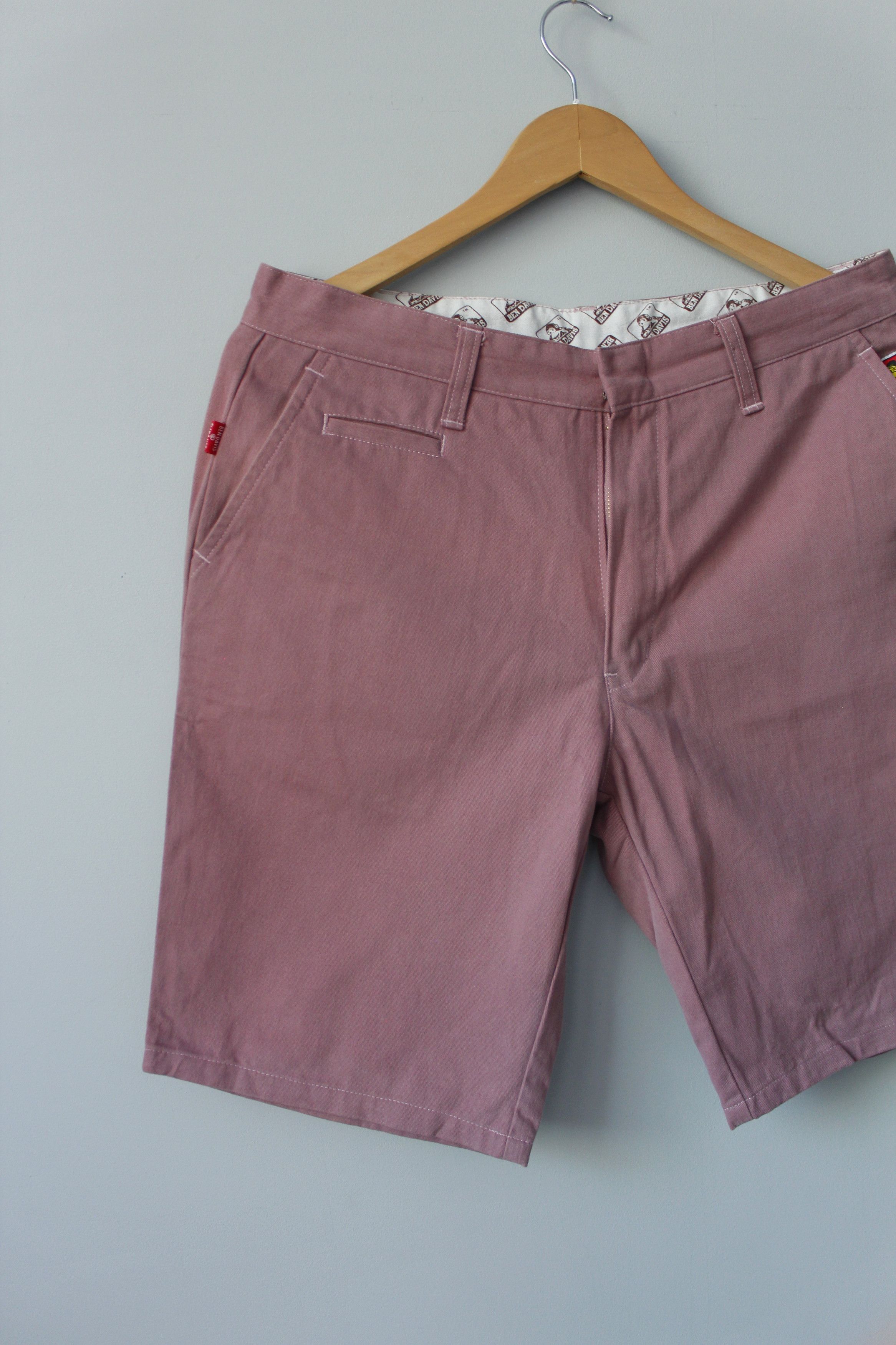 Ben Davis × Vintage Ben Davis Vintage Pink Denim Shorts 34 L Size US 34 / EU 50 - 5 Thumbnail