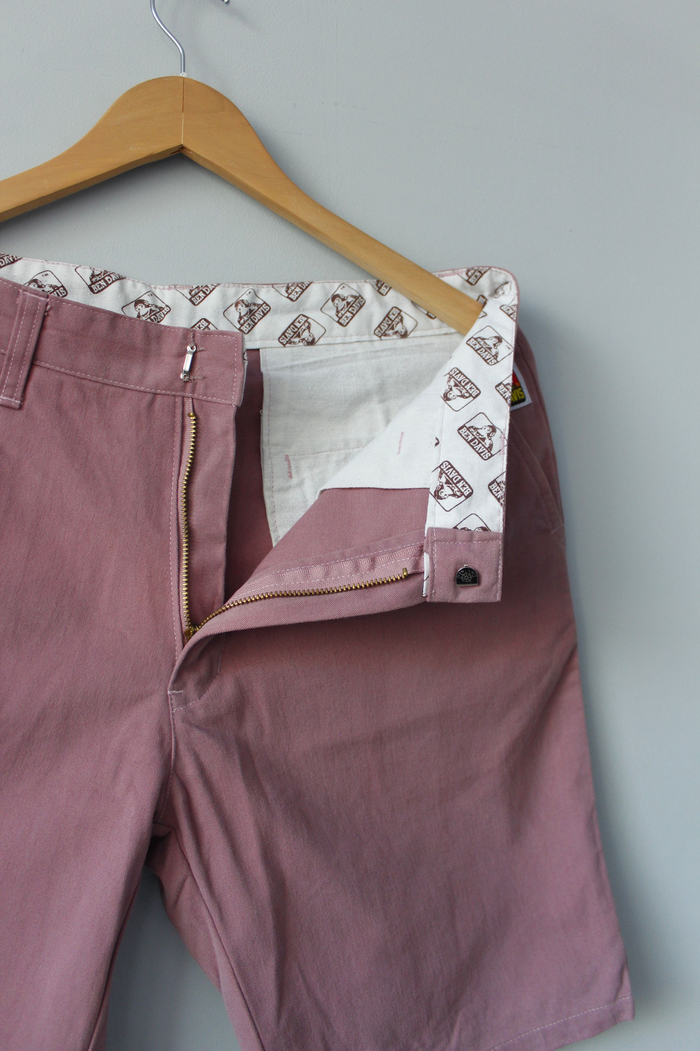 Ben Davis × Vintage Ben Davis Vintage Pink Denim Shorts 34 L Size US 34 / EU 50 - 7 Thumbnail
