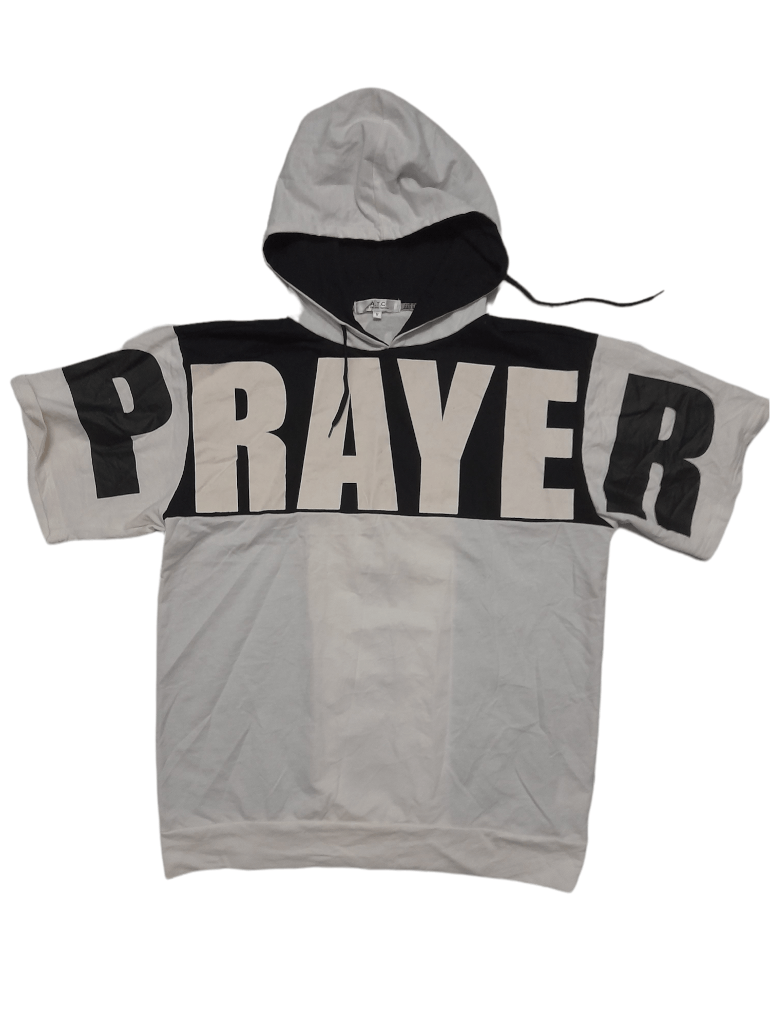 image of In The Attic Homme Prayer Psalm Shirt (E6) in Black White, Men's (Size Medium)