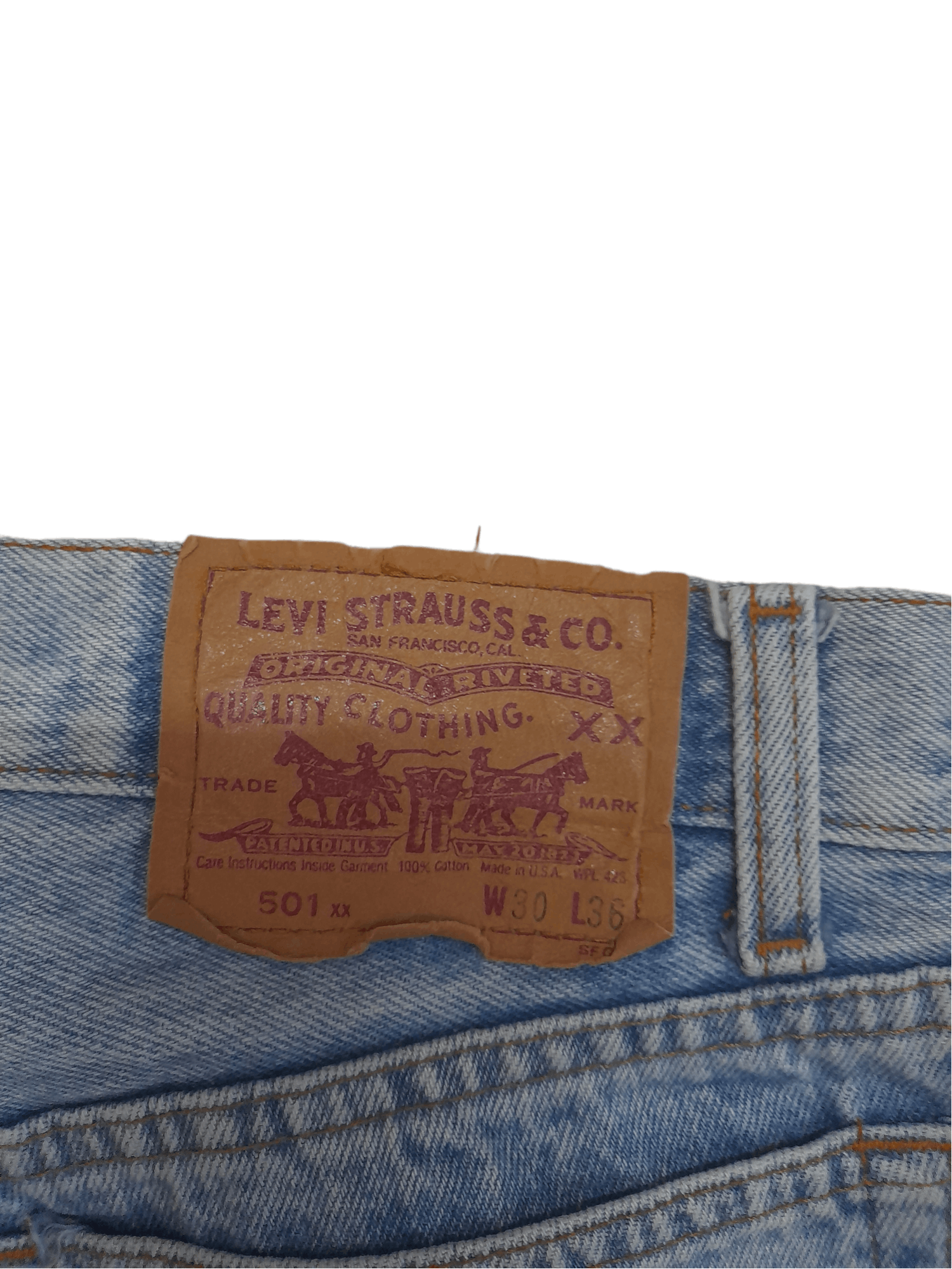 Levi's VTG Levis 501xx Denim 555 Black Pole (E26) waist 28 Size US 28 / EU 44 - 3 Thumbnail