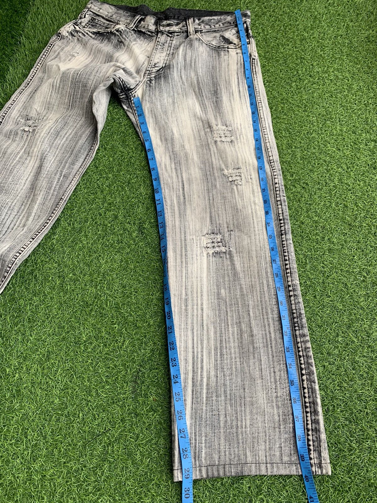 Japanese Brand Japanese Brand Distressed Awesome Design Faded Denim Size US 34 / EU 50 - 17 Thumbnail