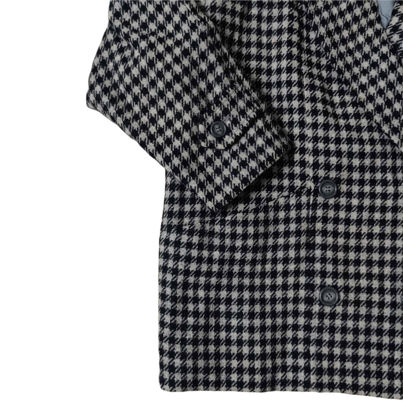 Japanese Brand Vintage Elle Paris Checkered Wool Coat Size US L / EU 52-54 / 3 - 3 Thumbnail